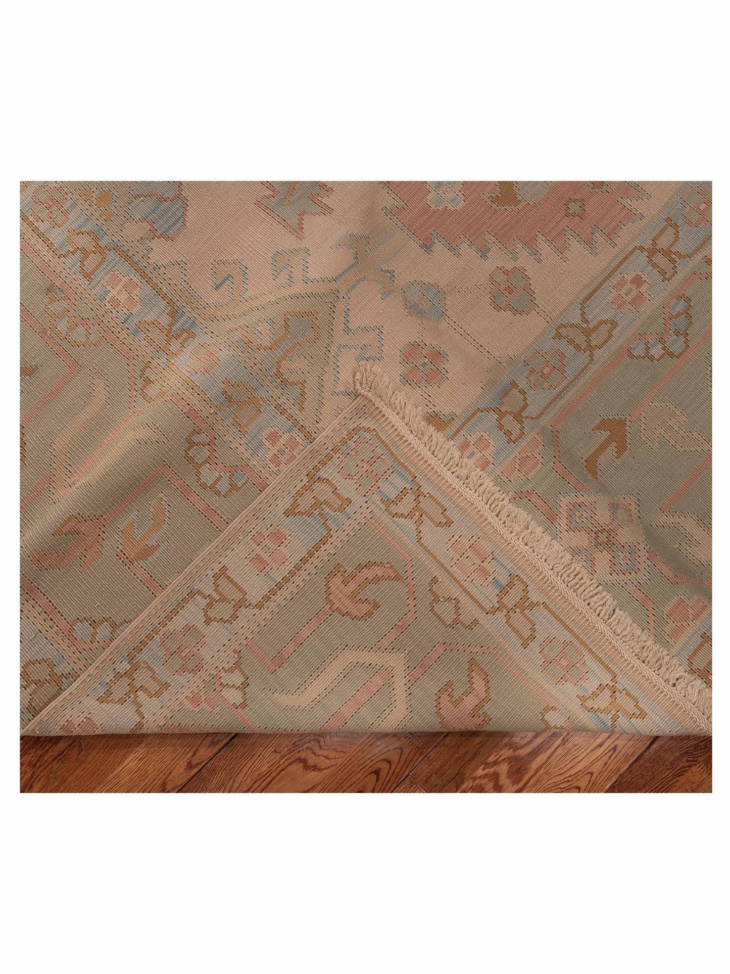 Transilvanian Kilim 66220 Cream Green 11.4x15.6 Hand Woven Rug