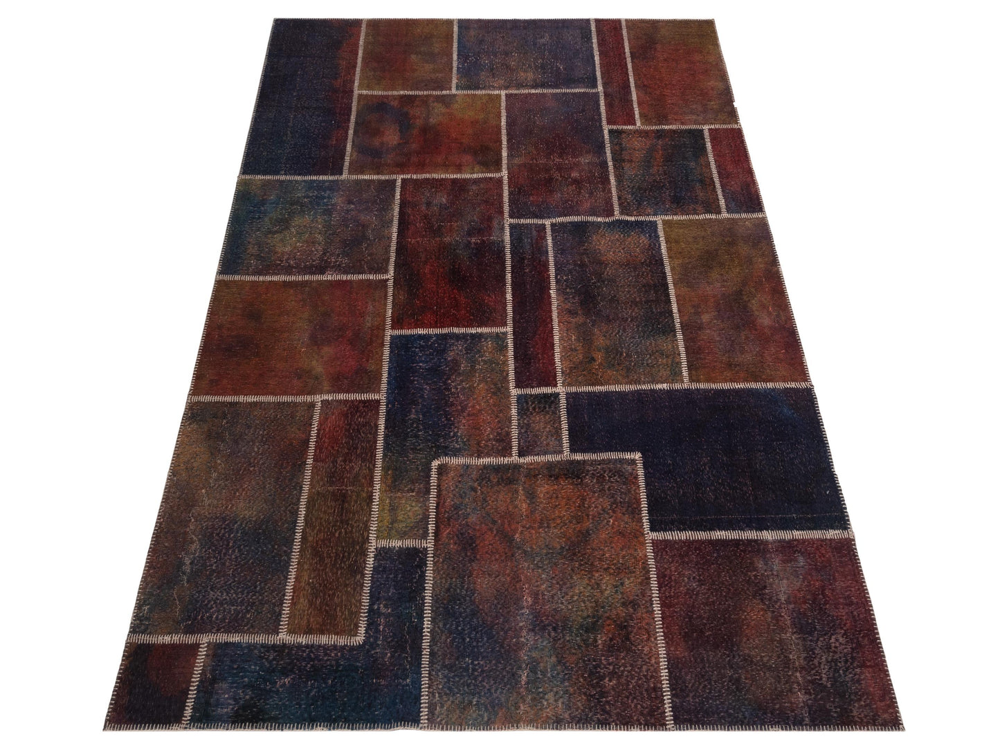 Turkish Vestige Patchwork 108901 Multi 8x9.10 Hand Knotted Rug