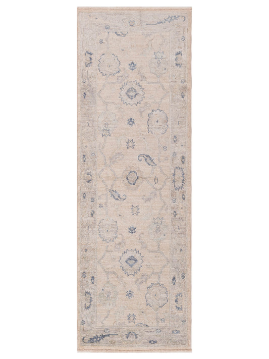 Anadol Angora Oushak  Ivory Brown Traditional