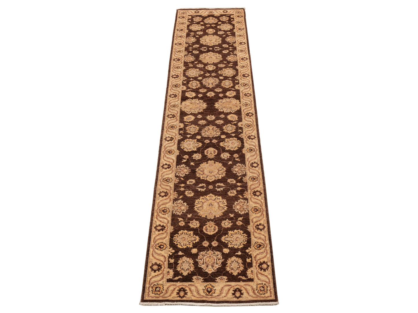 Sultan 113016 Brown Ivory 2.6x12 Hand Knotted Rug
