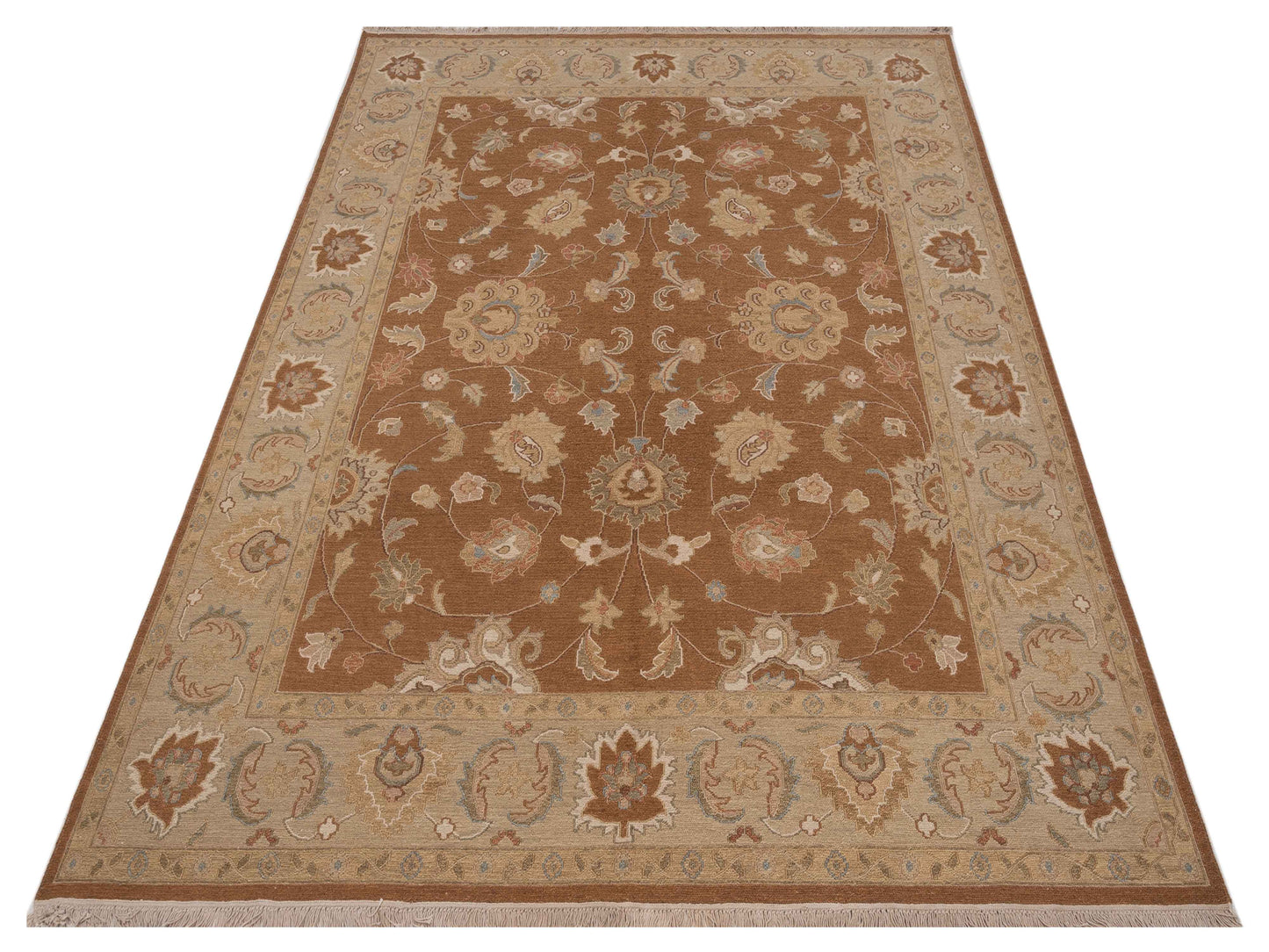 Soumak 96169 Brown Cream 8x9.11 Hand Woven Rug