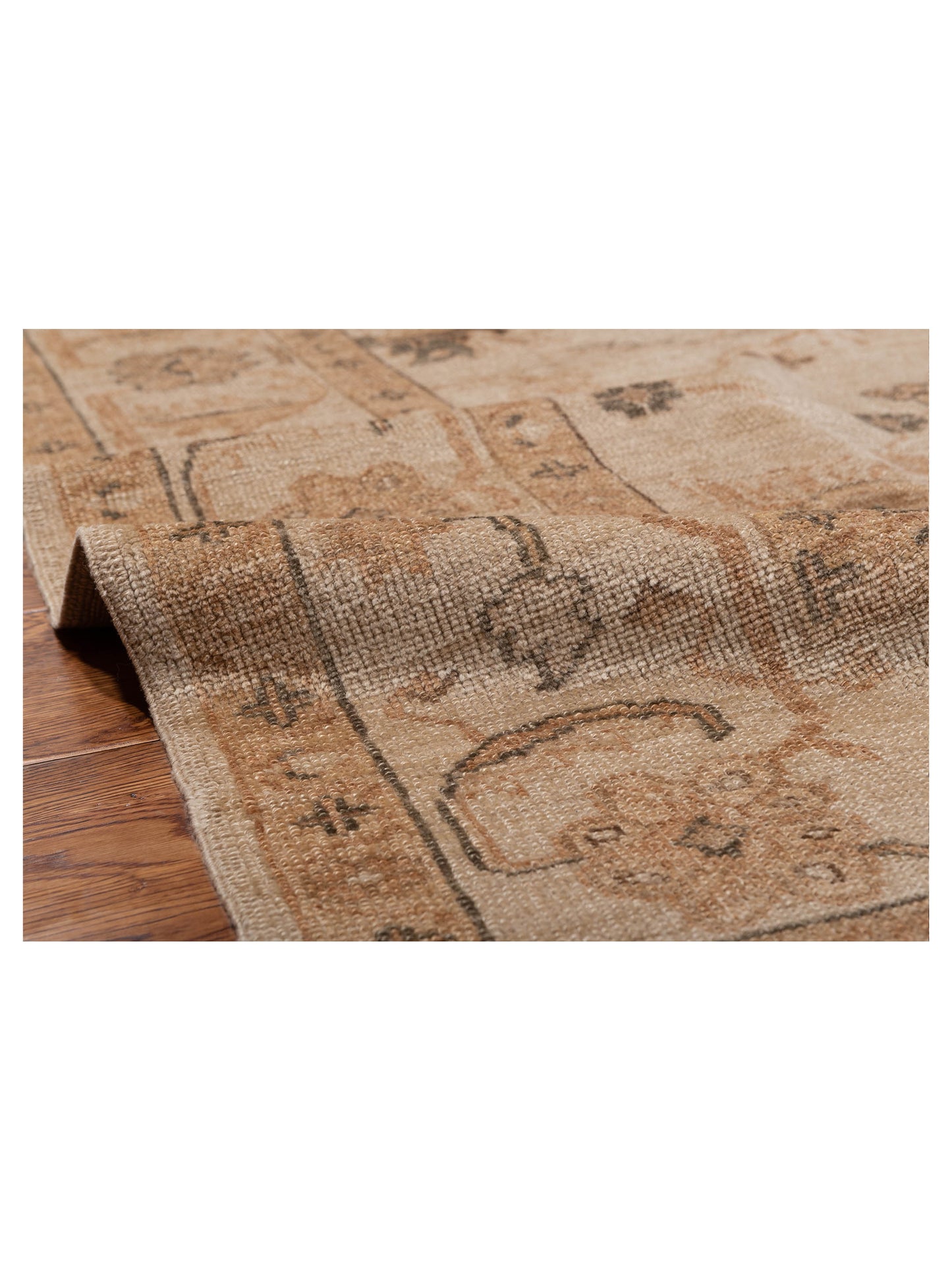 Angora Oushak 94651 Ivory Ivory 7x8.10 Hand Knotted Rug