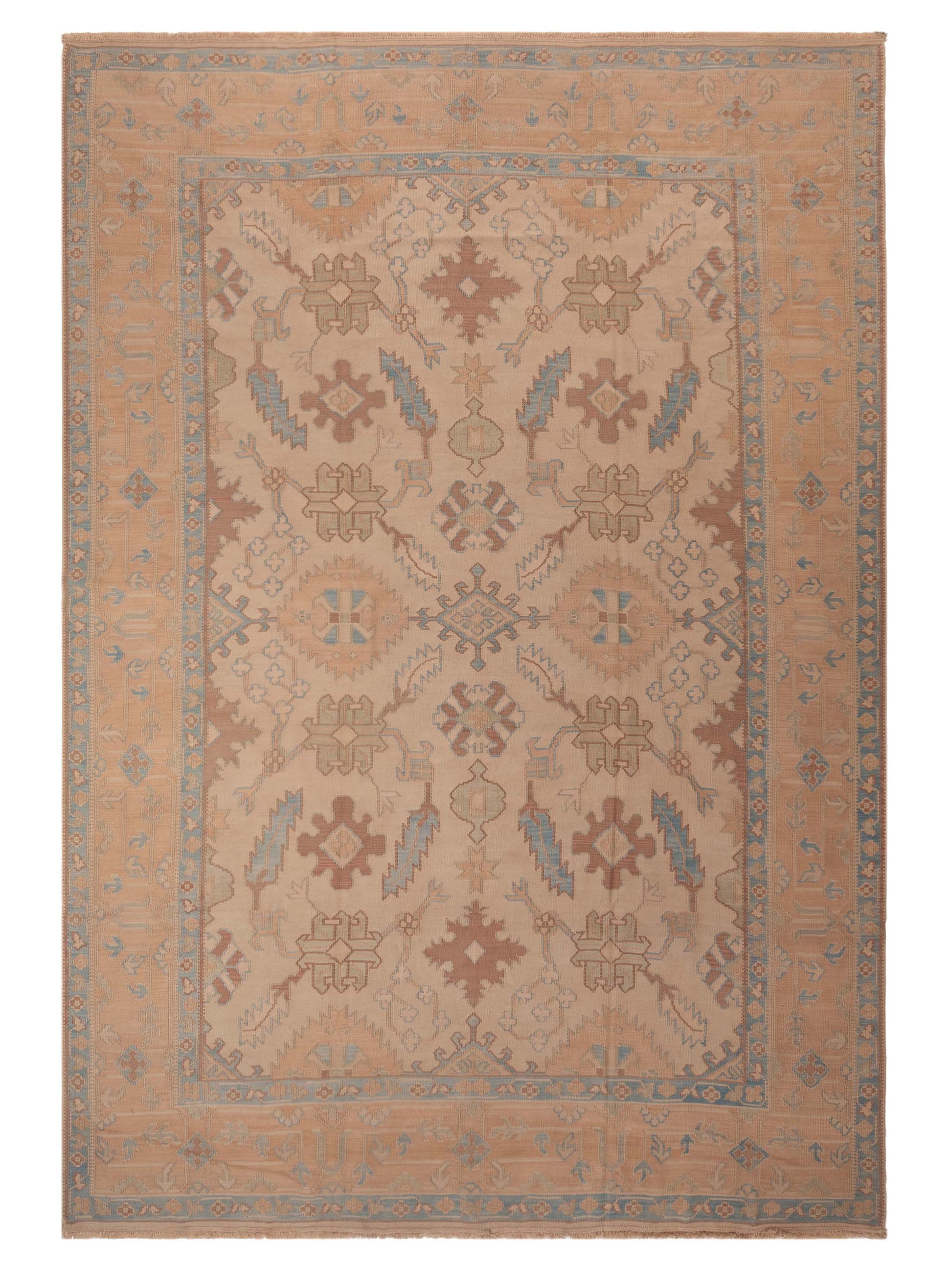 Pasha Transilvanian Kilim  Cream Pink Traditional