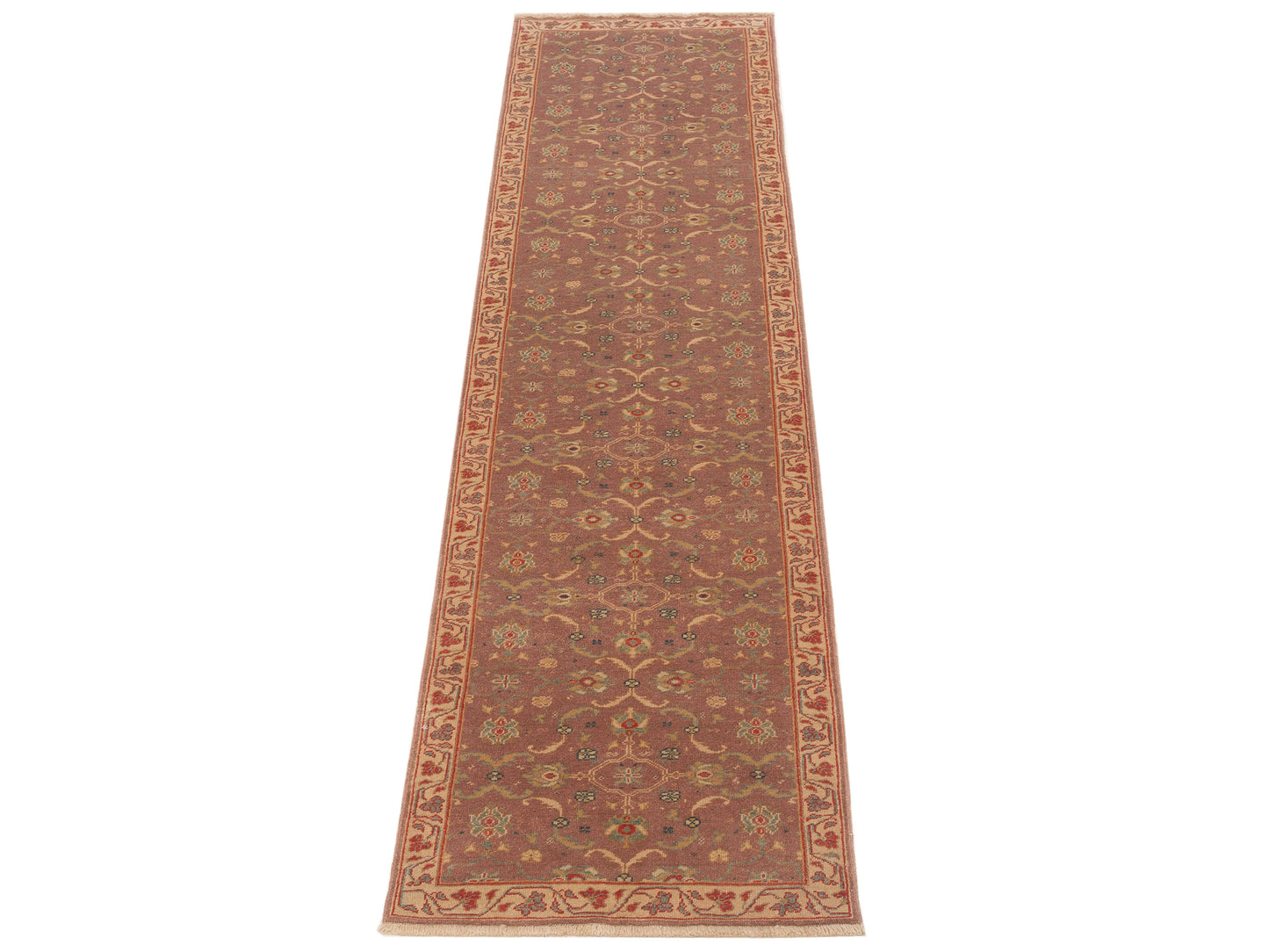 Antique Loom 105066 Purple Ivory 2.6x10.1 Hand Knotted Rug
