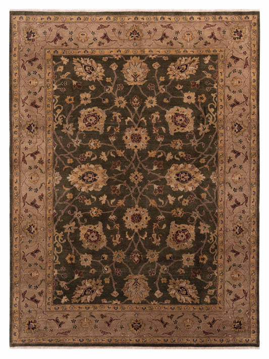 Rajpur Royal  Green Light Brown Traditional