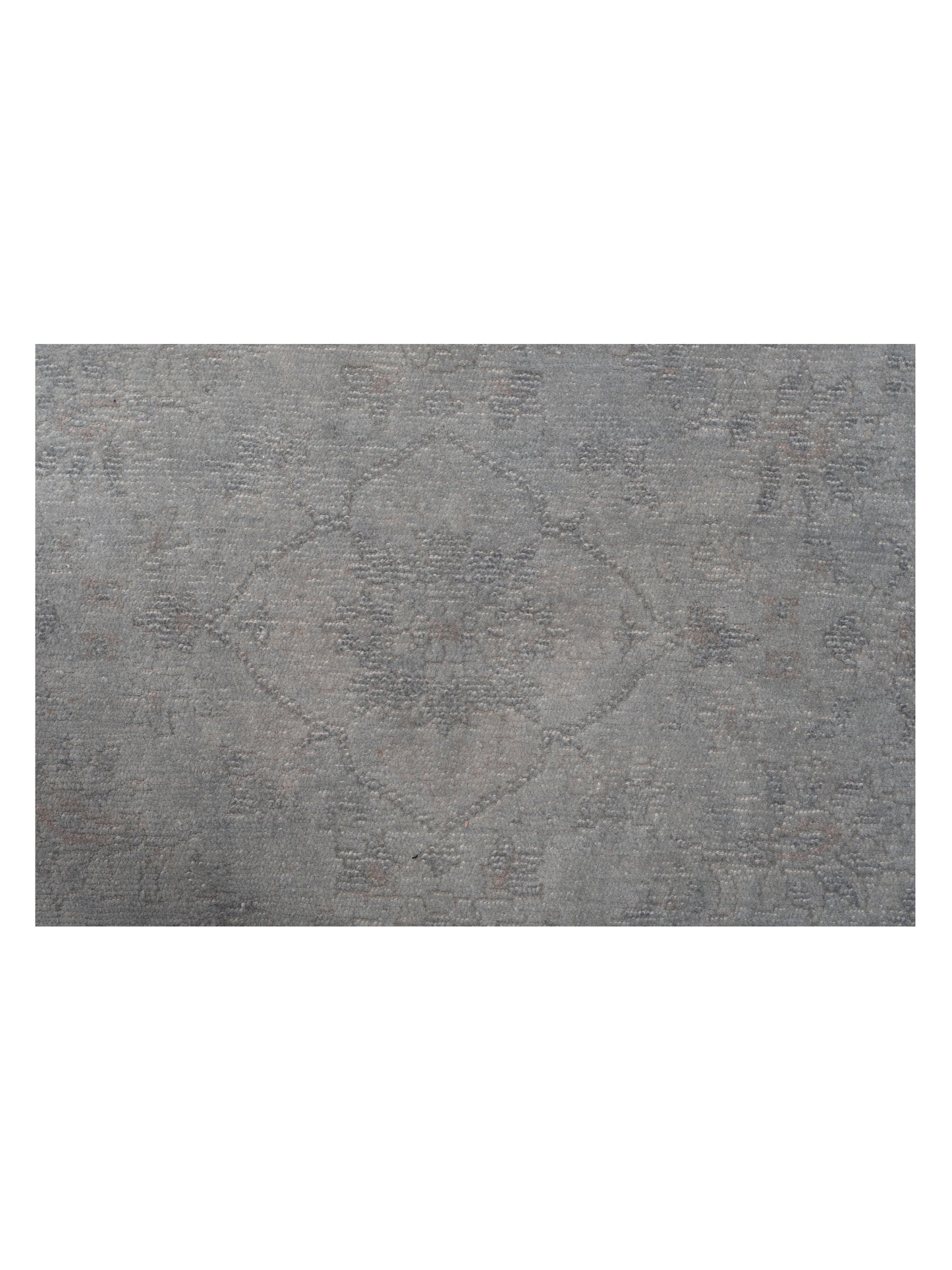 Vintage 107532 Silver 12.4x15.7 Hand Knotted Rug