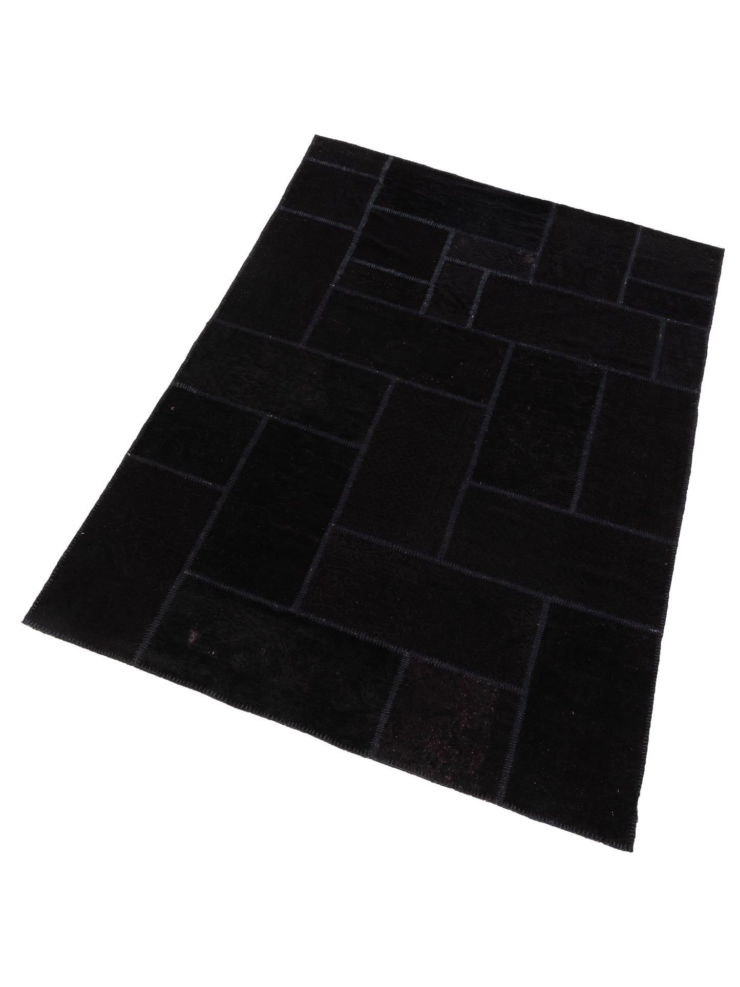Turkish Vestige Patchwork 109492 Black 6.6x9.10 Hand Knotted Rug