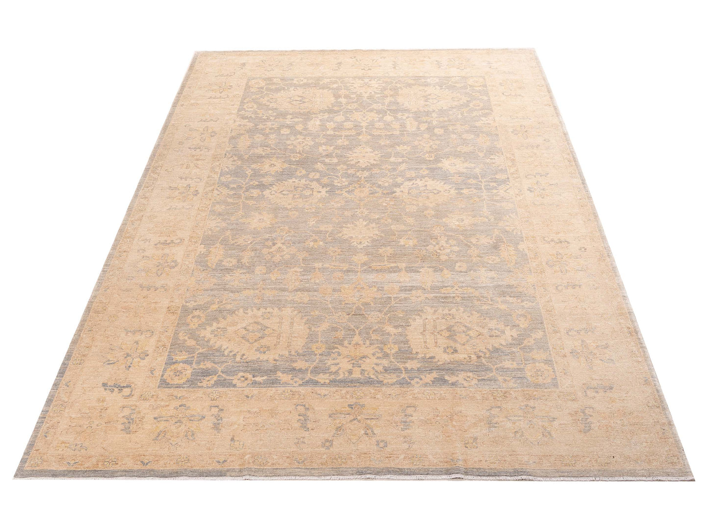 Sultan 156021 Gray Beige 9.10x13.5 Hand Knotted Rug