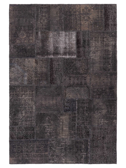 Pasha Turkish Vestige Patchwork  Dark Gray Dark Gray Contemporary