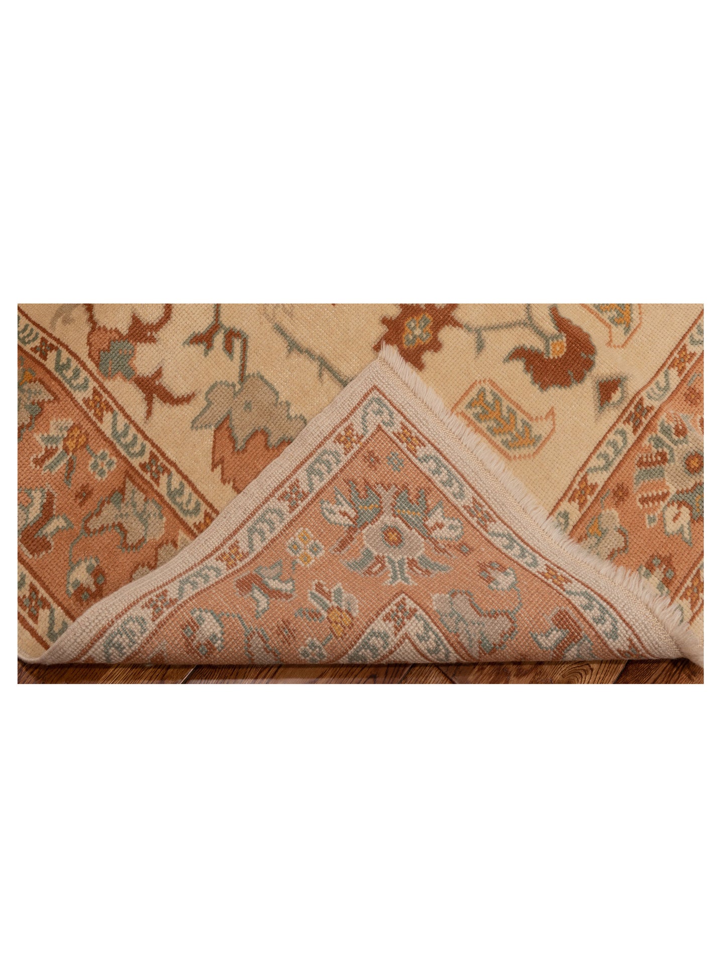 Anadol Oushak 145111 Ivory Pink 5.1x6.10 Hand Knotted Rug