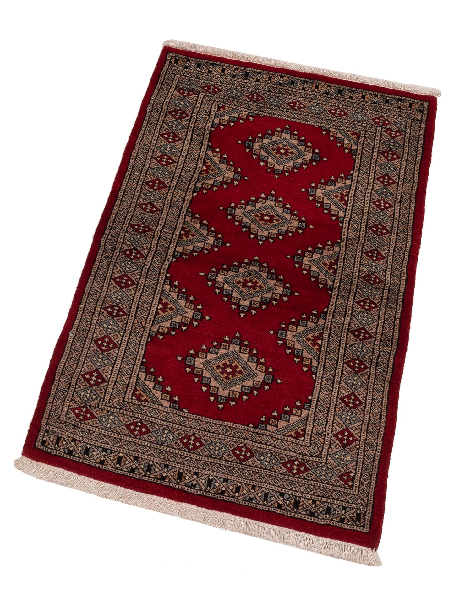 Bokhara 146604 Red Silver 2.7x4.4 Hand Knotted Rug