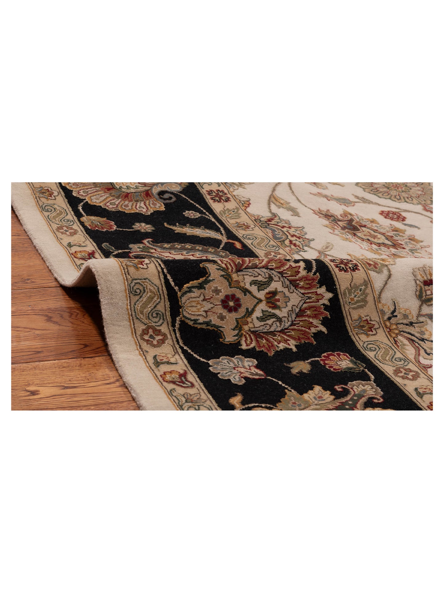 Imperial Silk 151675 Black Ivory 8.3x10.2 Hand Knotted Rug