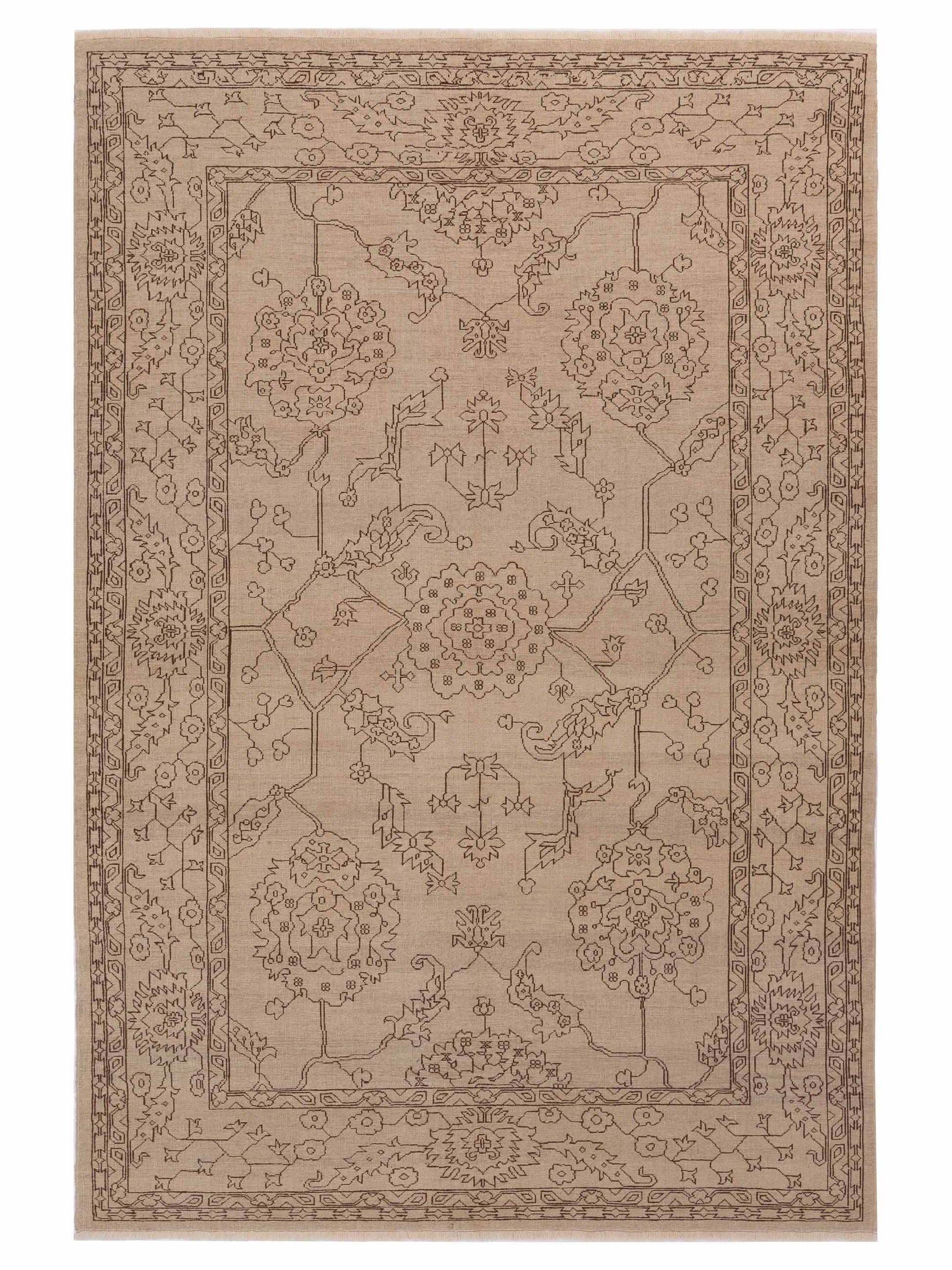 Pasha Defne  Ivory Dark Brown Transitional
