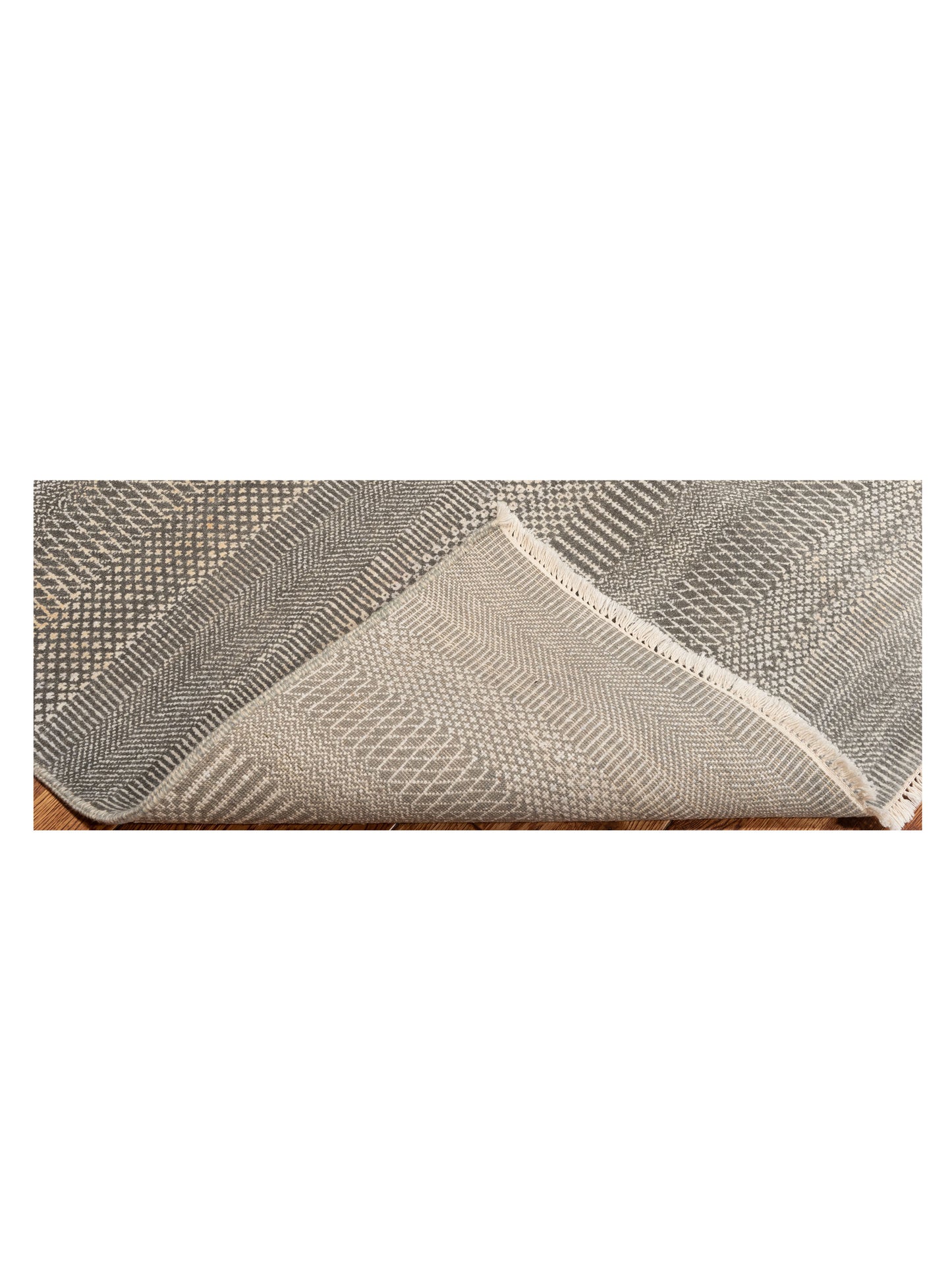Aurore 120983 Silver Silver 8x9.11 Hand Knotted Rug