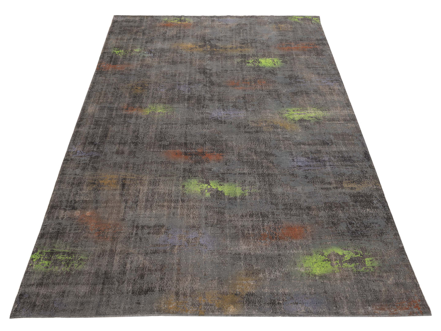 Vintage 129045 Gray 11x15.10 Hand Knotted Rug