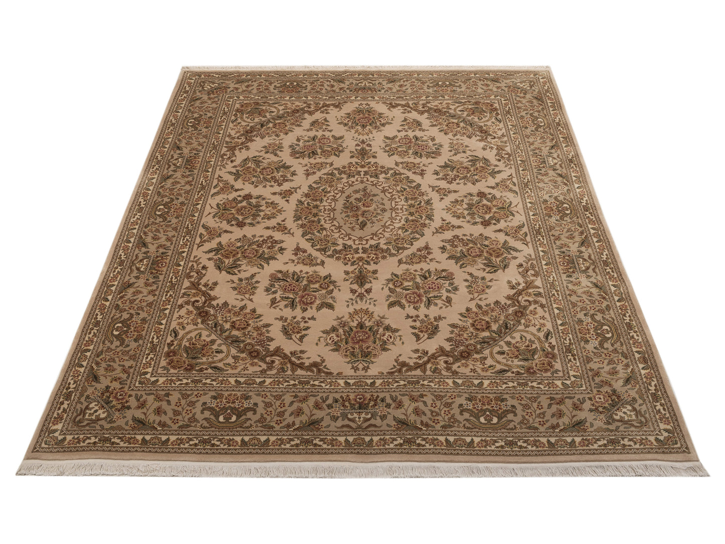 Magnolia 111561 Beige Silver 8x10 Hand Knotted Rug