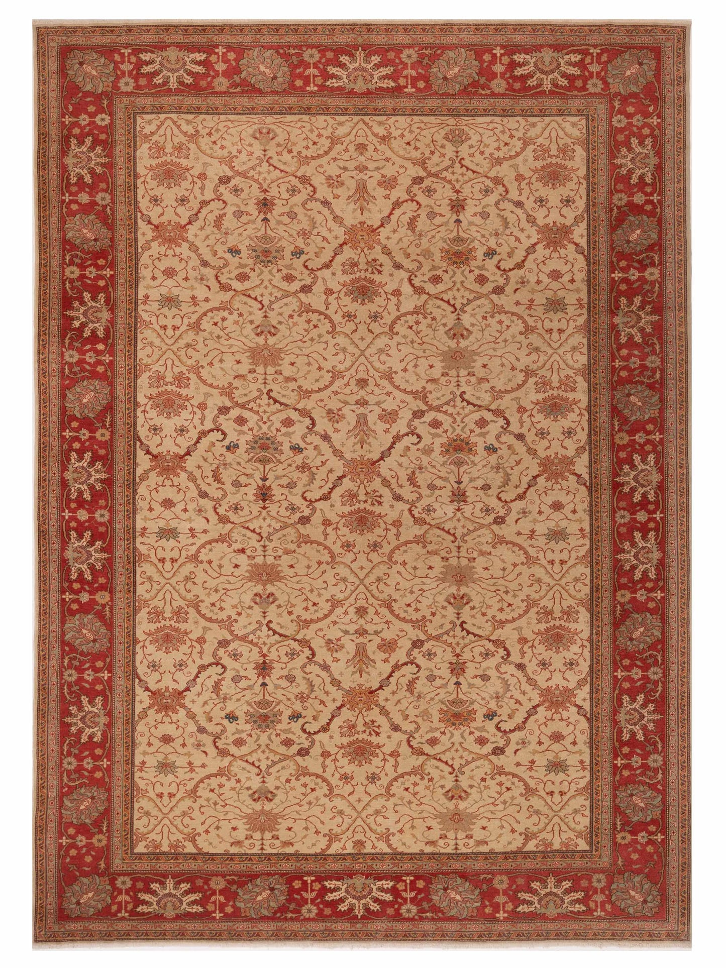 Pasha Antique Loom  Ivory Rust Transitional
