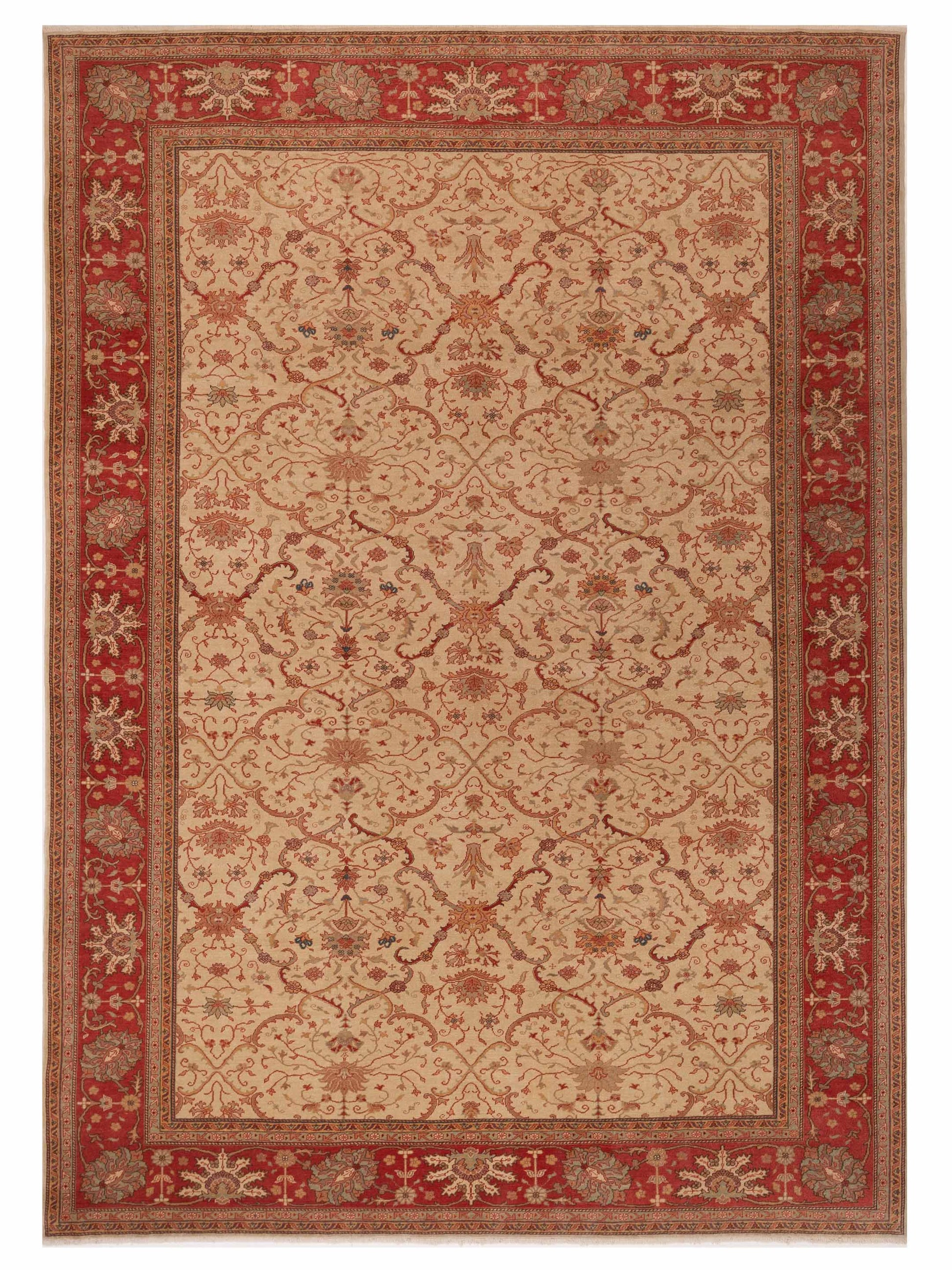Pasha Antique Loom  Ivory Rust Transitional