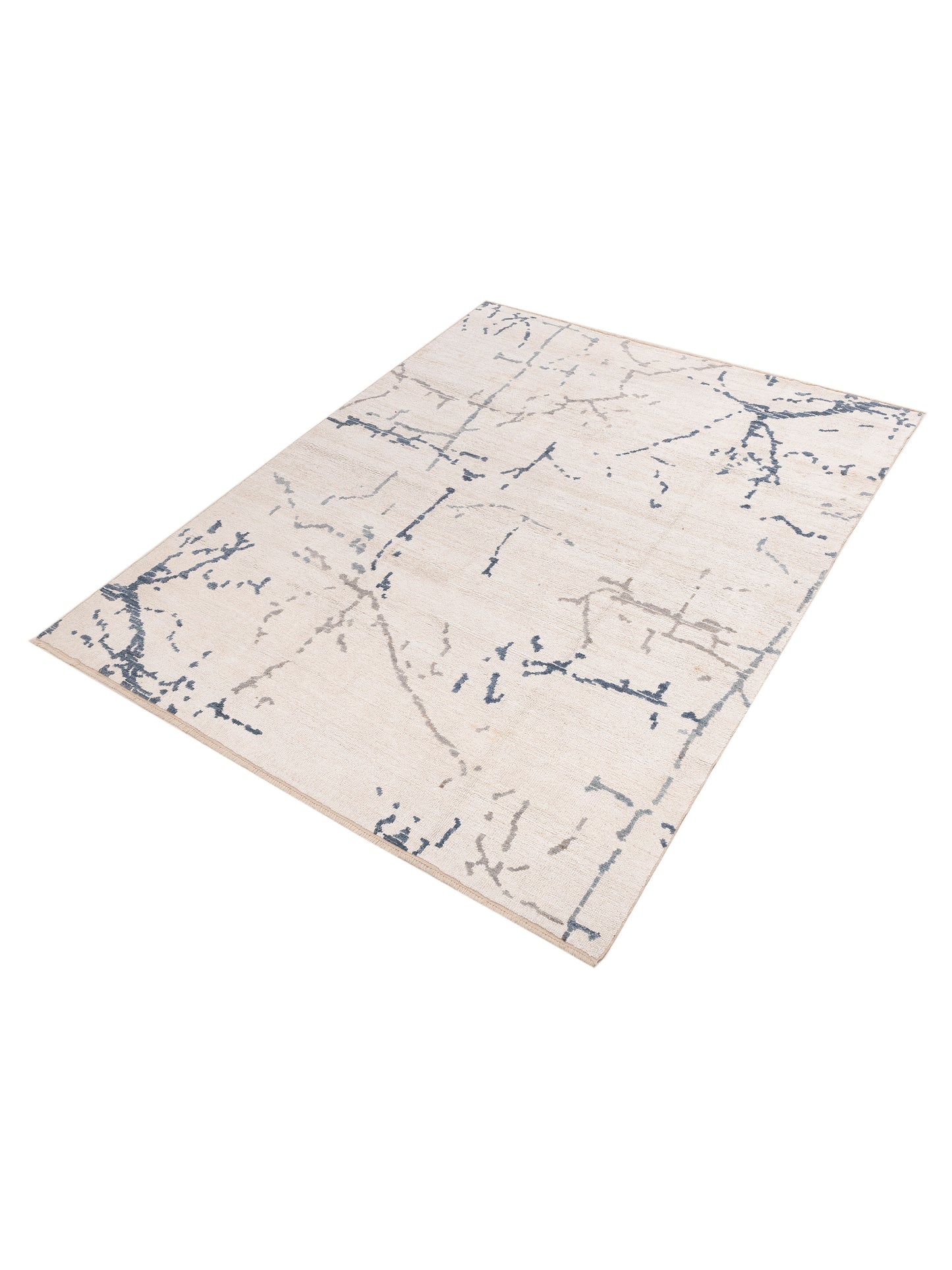 Atlas 154080 Ivory Gray 7.10x10 Hand Knotted Rug