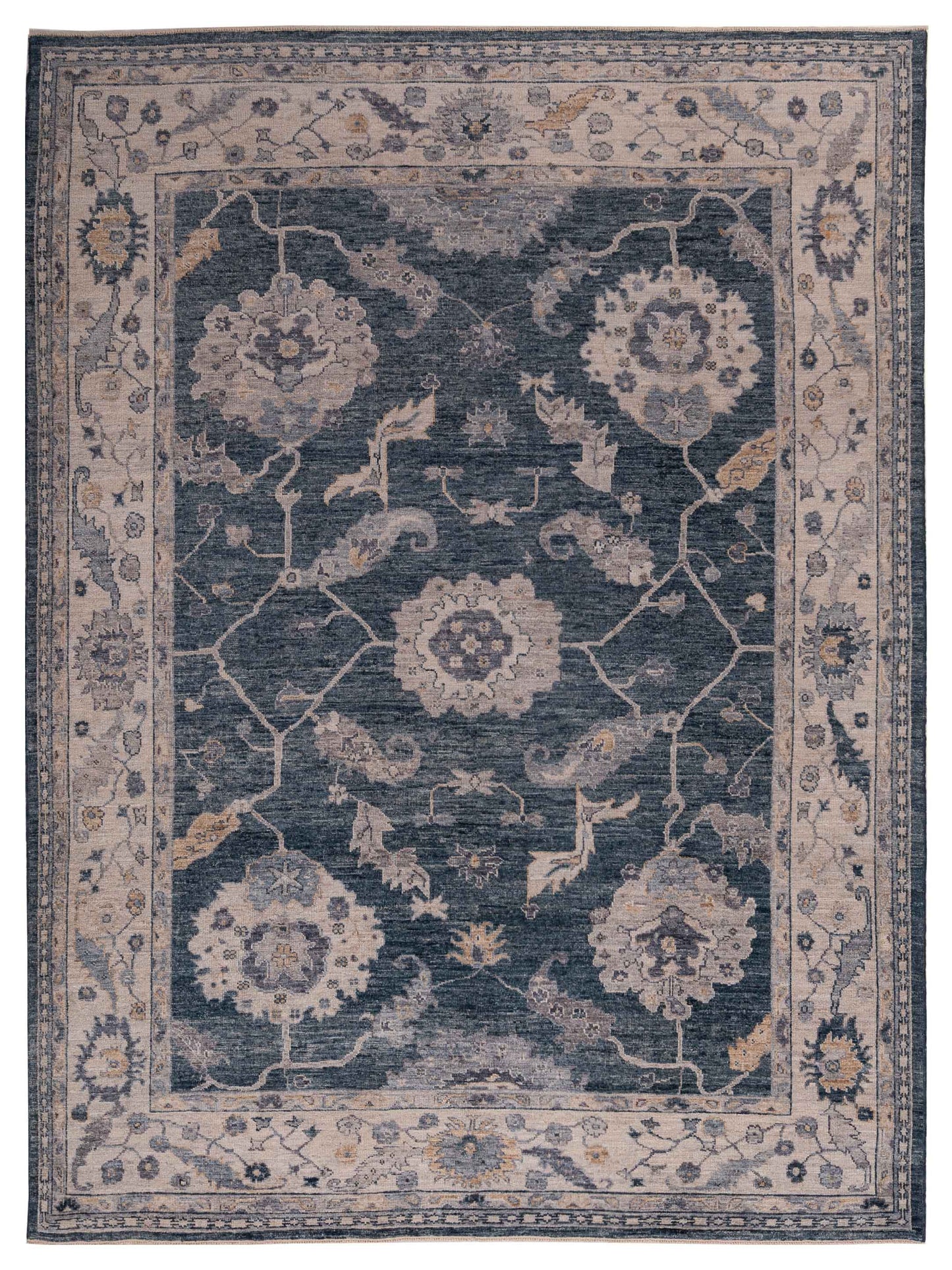 Anadol Angora Oushak  Blue Ivory Traditional
