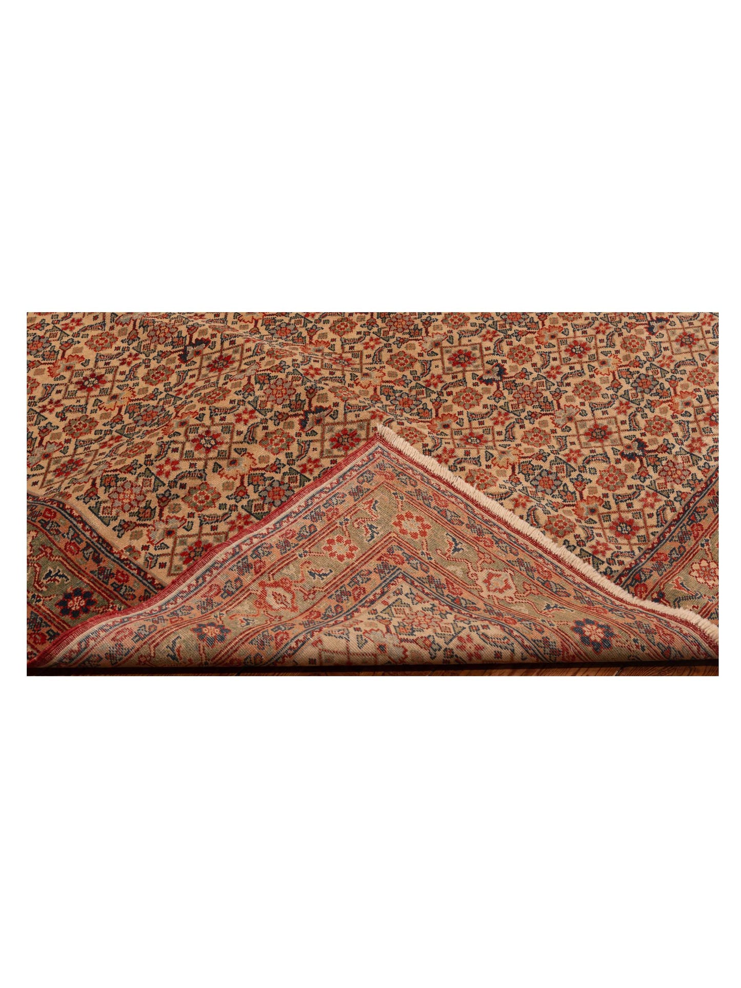 Antique Loom 147393 Ivory Sage Green 6.9x9 Hand Knotted Rug