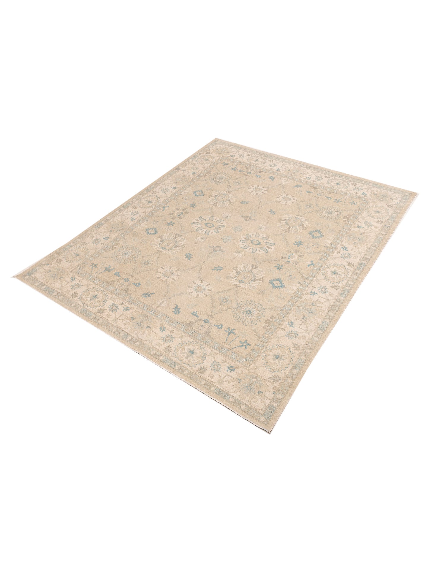 Laila 153947 Beige Ivory 8.3x10 Hand Knotted Rug