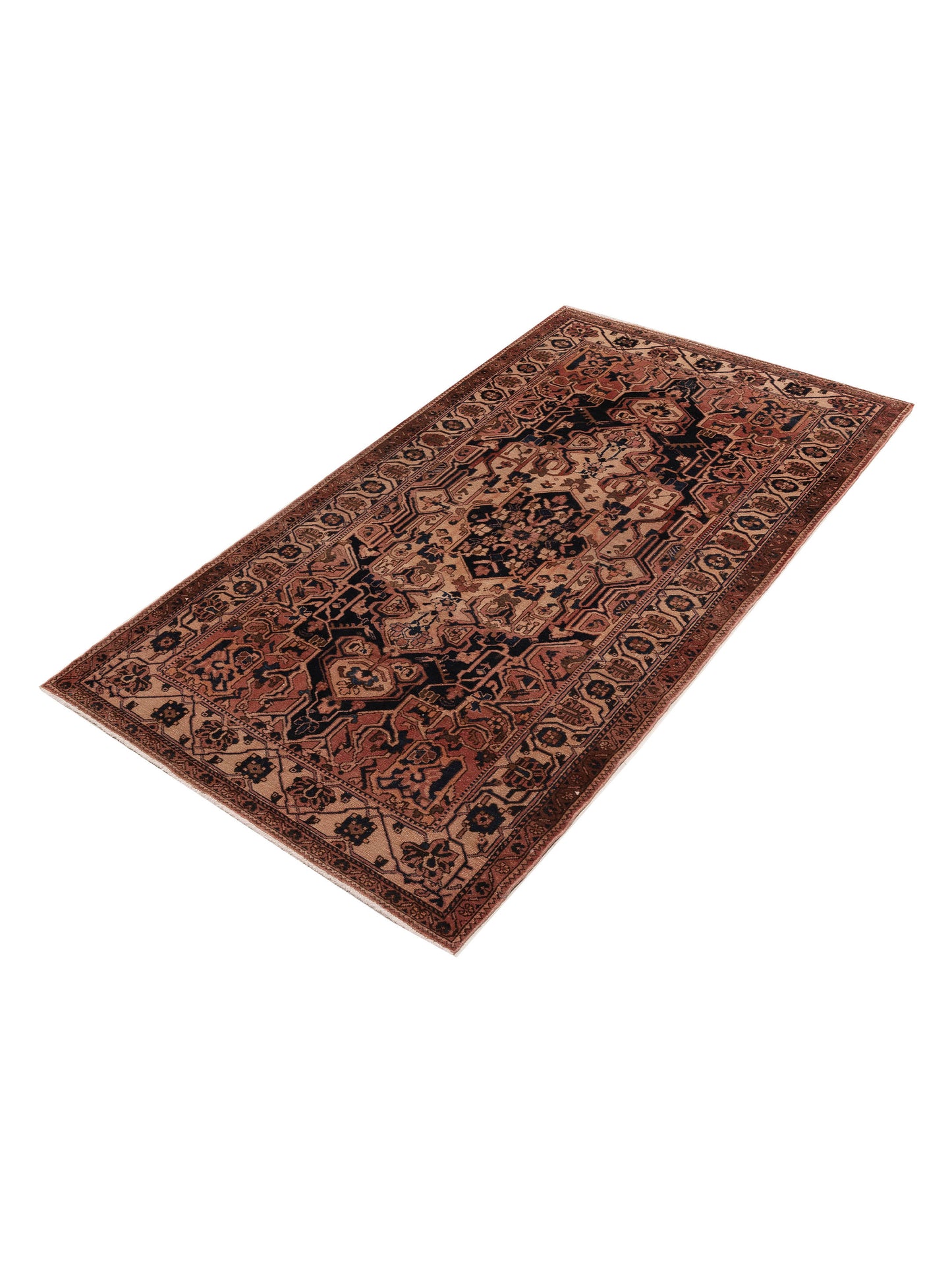 Persian 147706 Rust Ivory 5.5x9.11 Hand Knotted Rug
