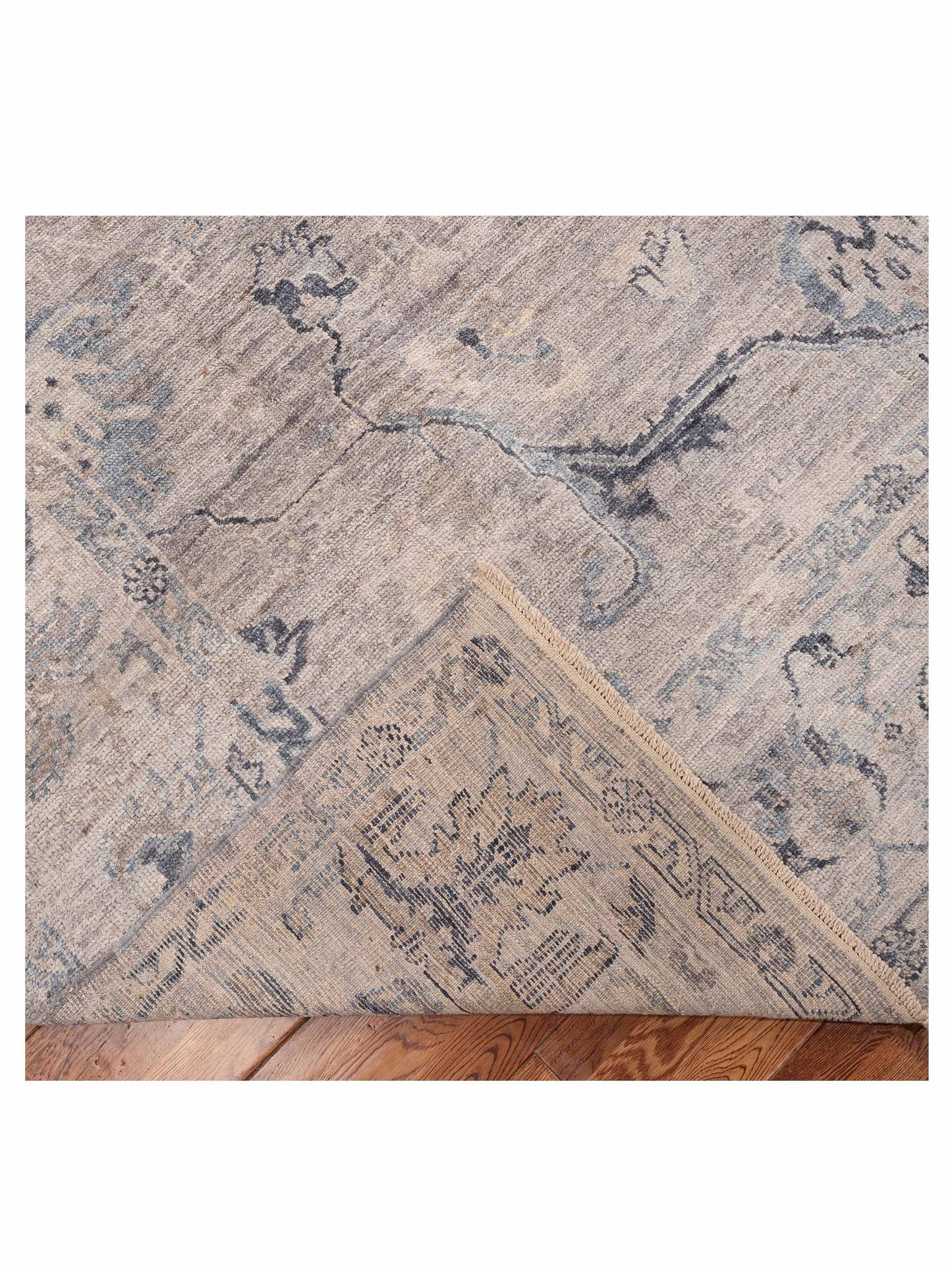 Angora Oushak 154986 Gray Gray 8.10x11.9 Hand Knotted Rug