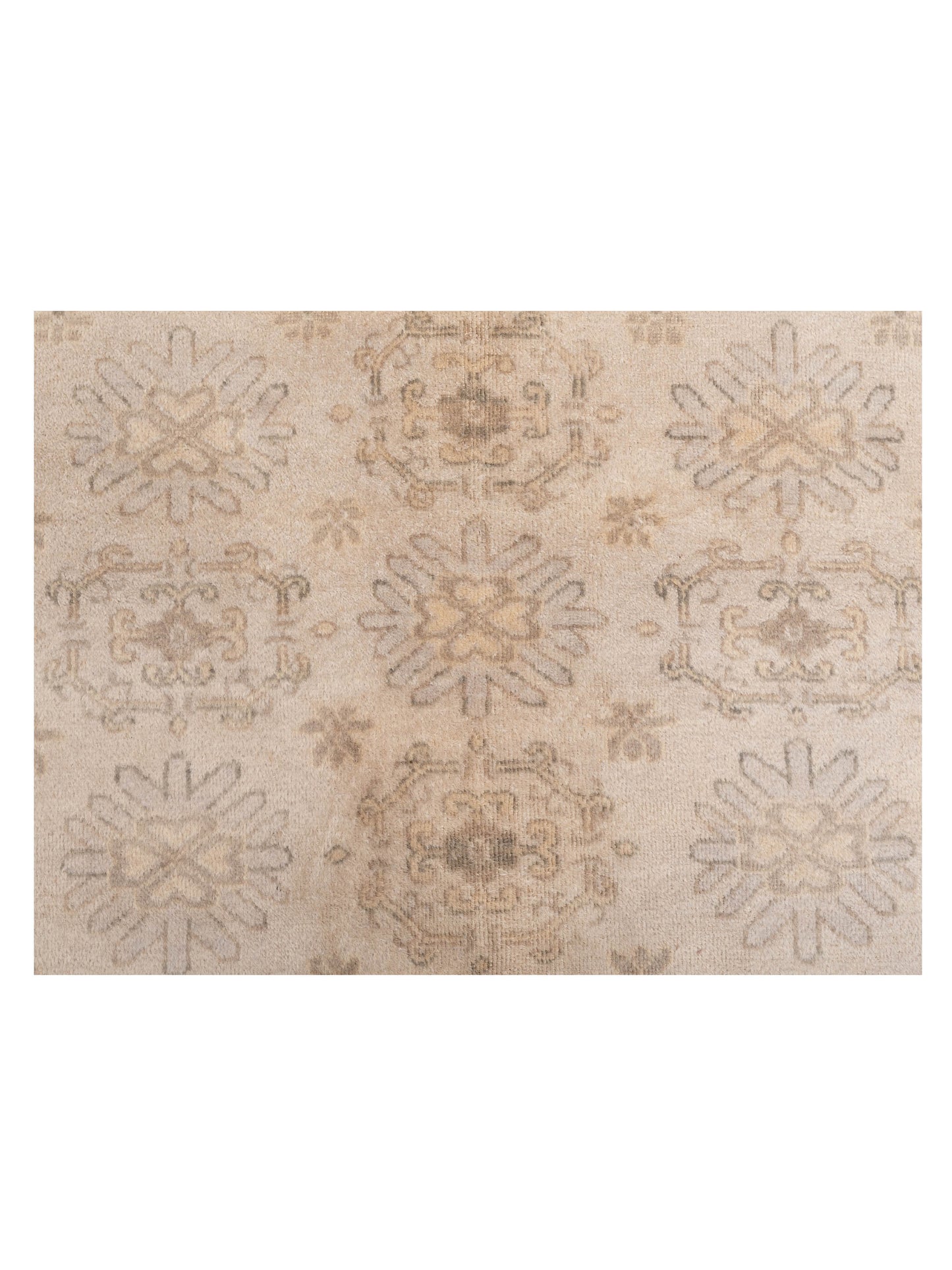 Evren 122214 Gray Gray 6.7x6.7 Hand Knotted Rug