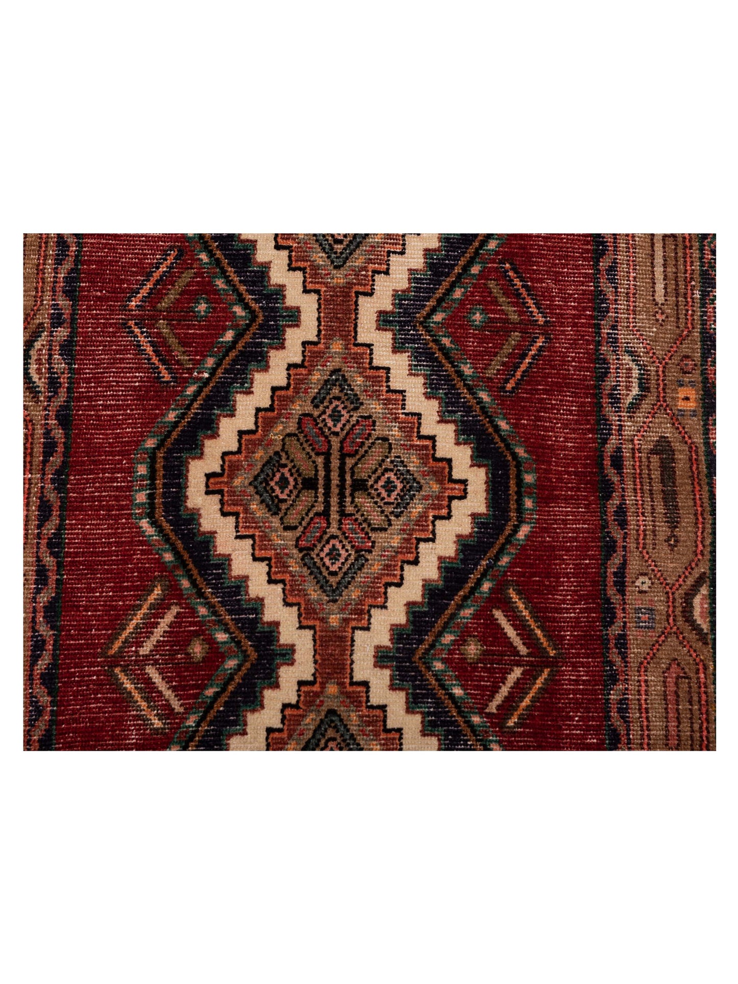 Persian 147668 Red Brown 2.9x9.8 Hand Knotted Rug