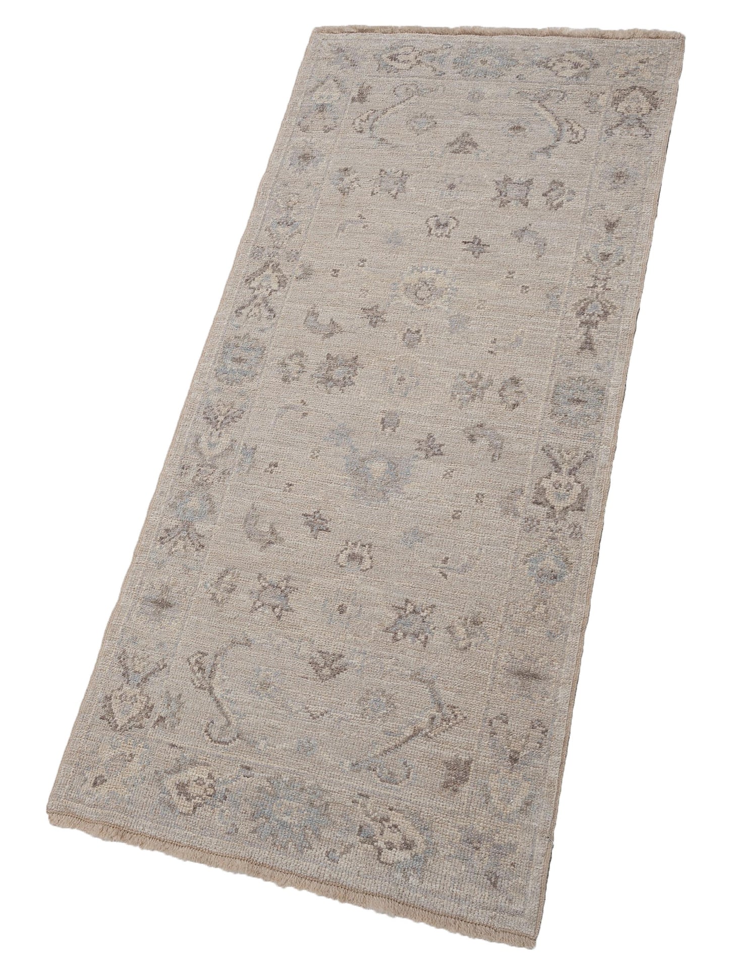Angora Oushak 146983 Silver Silver 2.9x6.2 Hand Knotted Rug