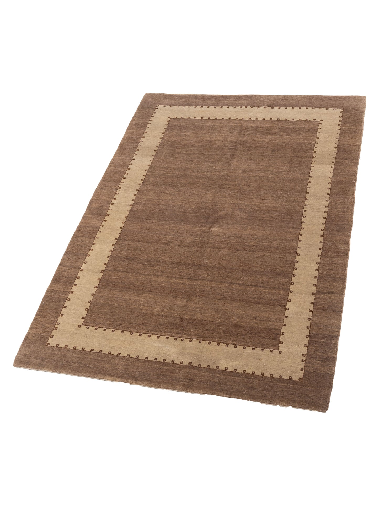 Aurore 96228 Brown Beige 5.6x7.11 Hand Knotted Rug