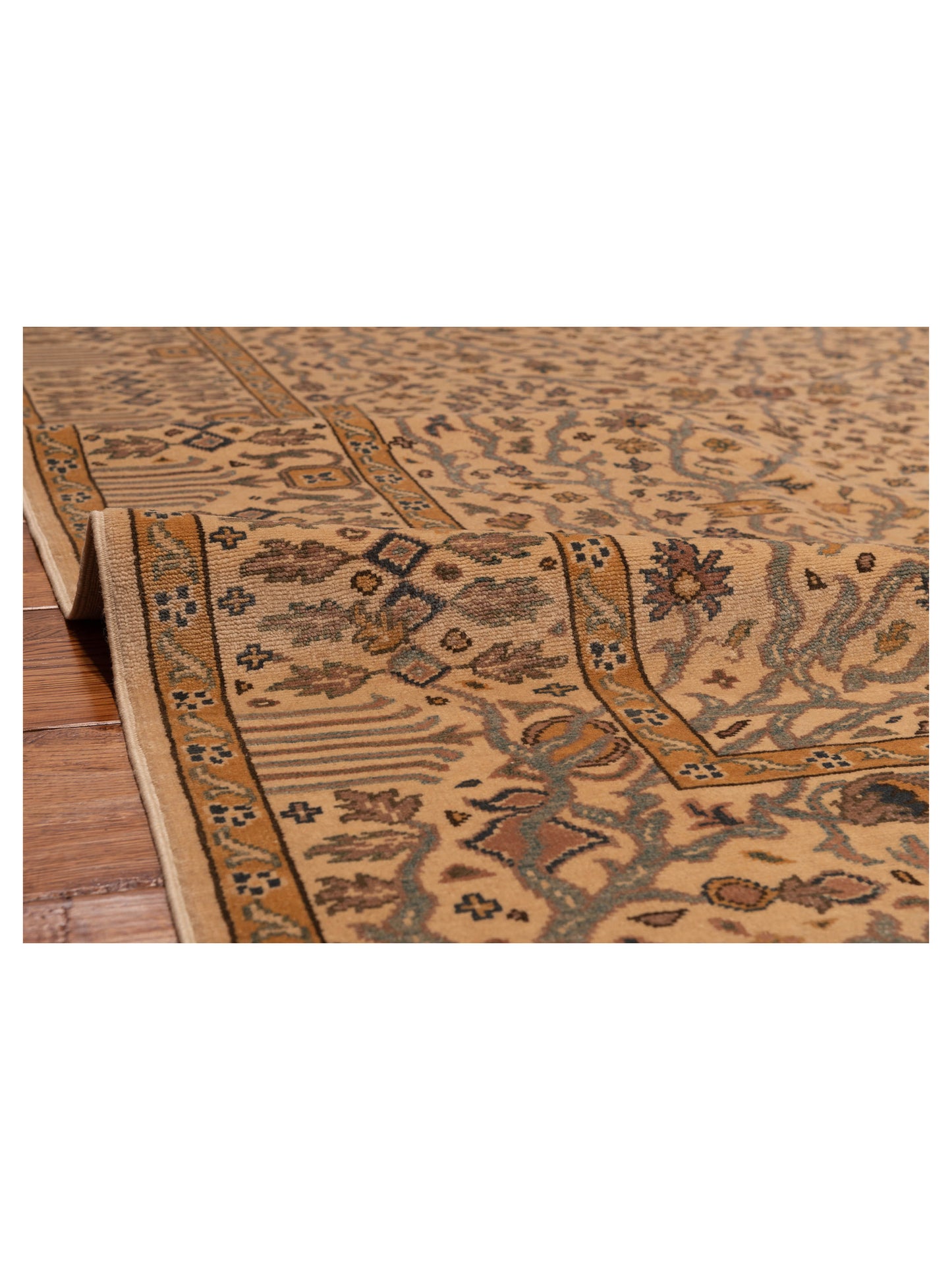 Antique Loom 98200 Ivory 6x9 Hand Knotted Rug