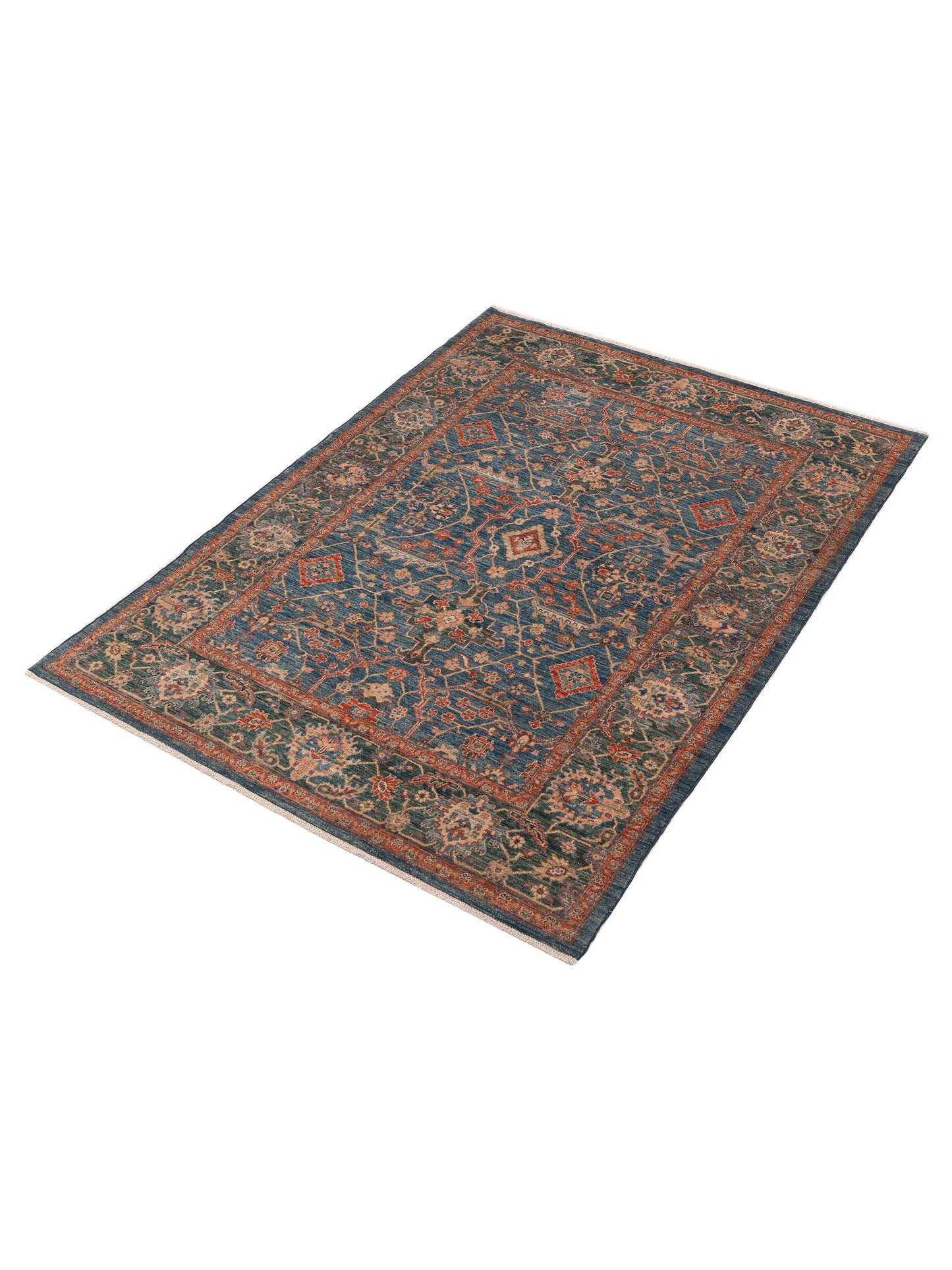 Sultan 153772 Blue Green 5.9x7.10 Hand Knotted Rug