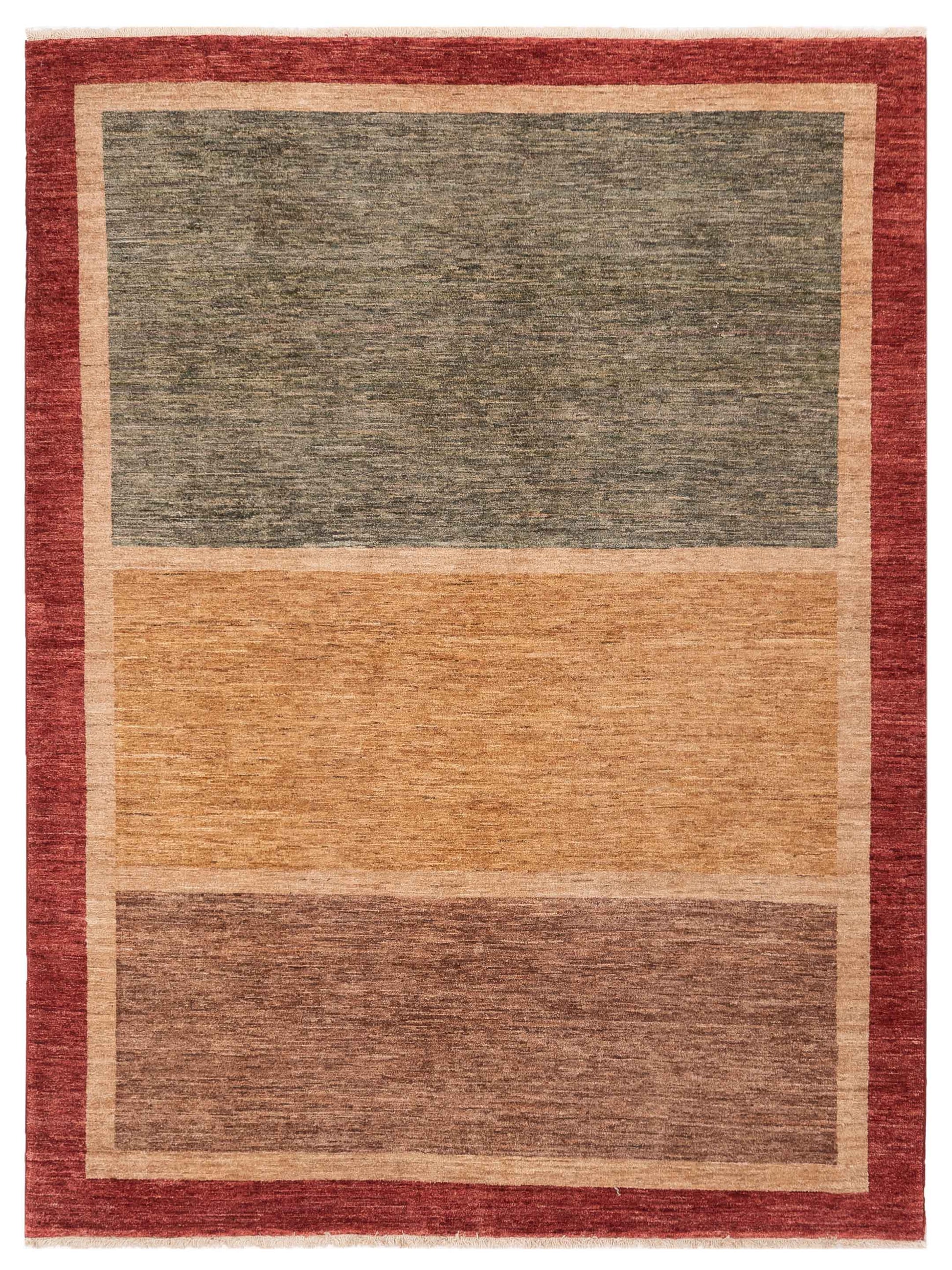 Rajpur Gabbeh  Green Red Contemporary