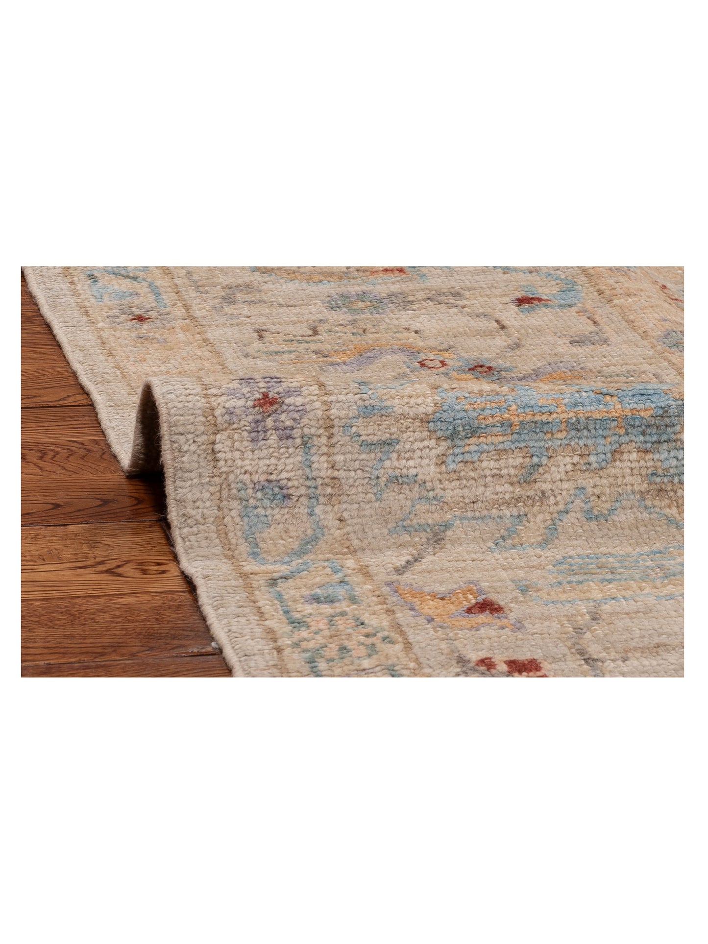 Angora Oushak 154243 Gray Gray 9.4x12.2 Hand Knotted Rug