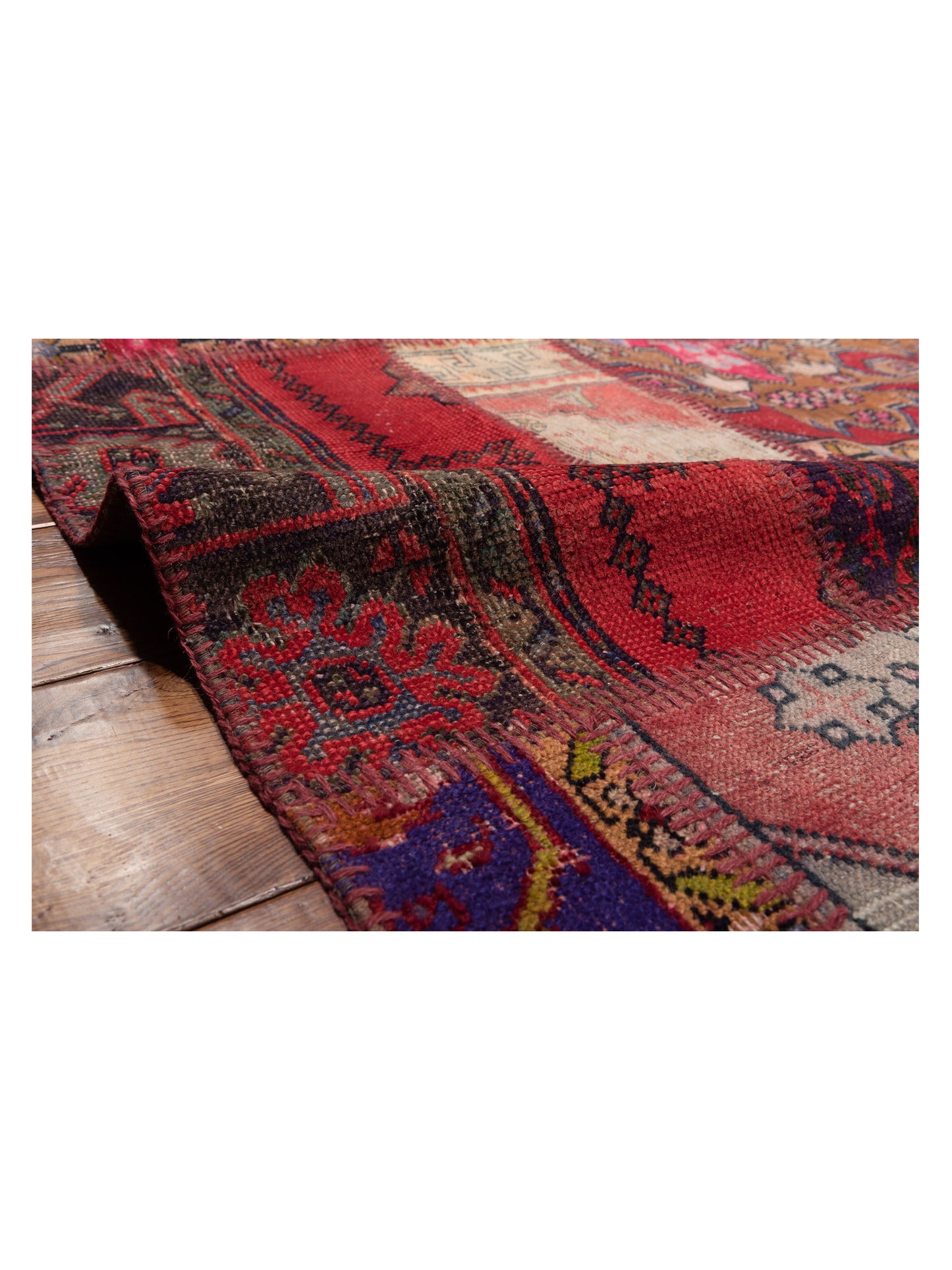 Turkish Vestige Patchwork 146044 Multi 12x15.9 Hand Knotted Rug