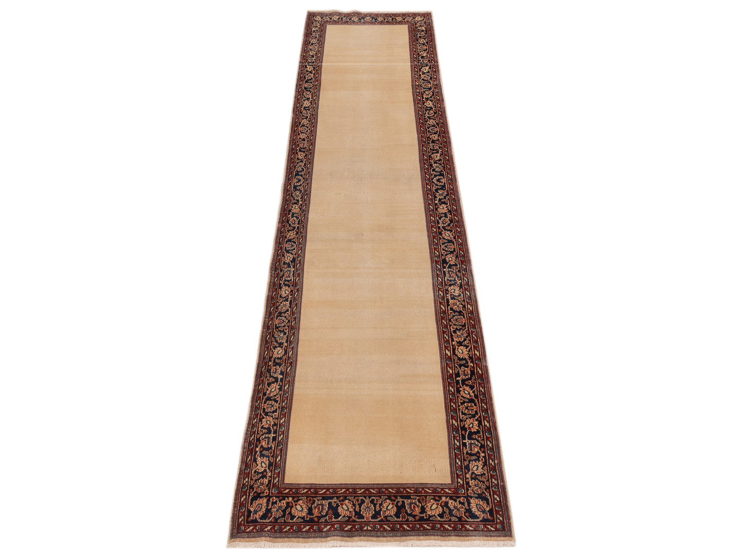 Persian 147688 Ivory Navy 3x12.10 Hand Knotted Rug