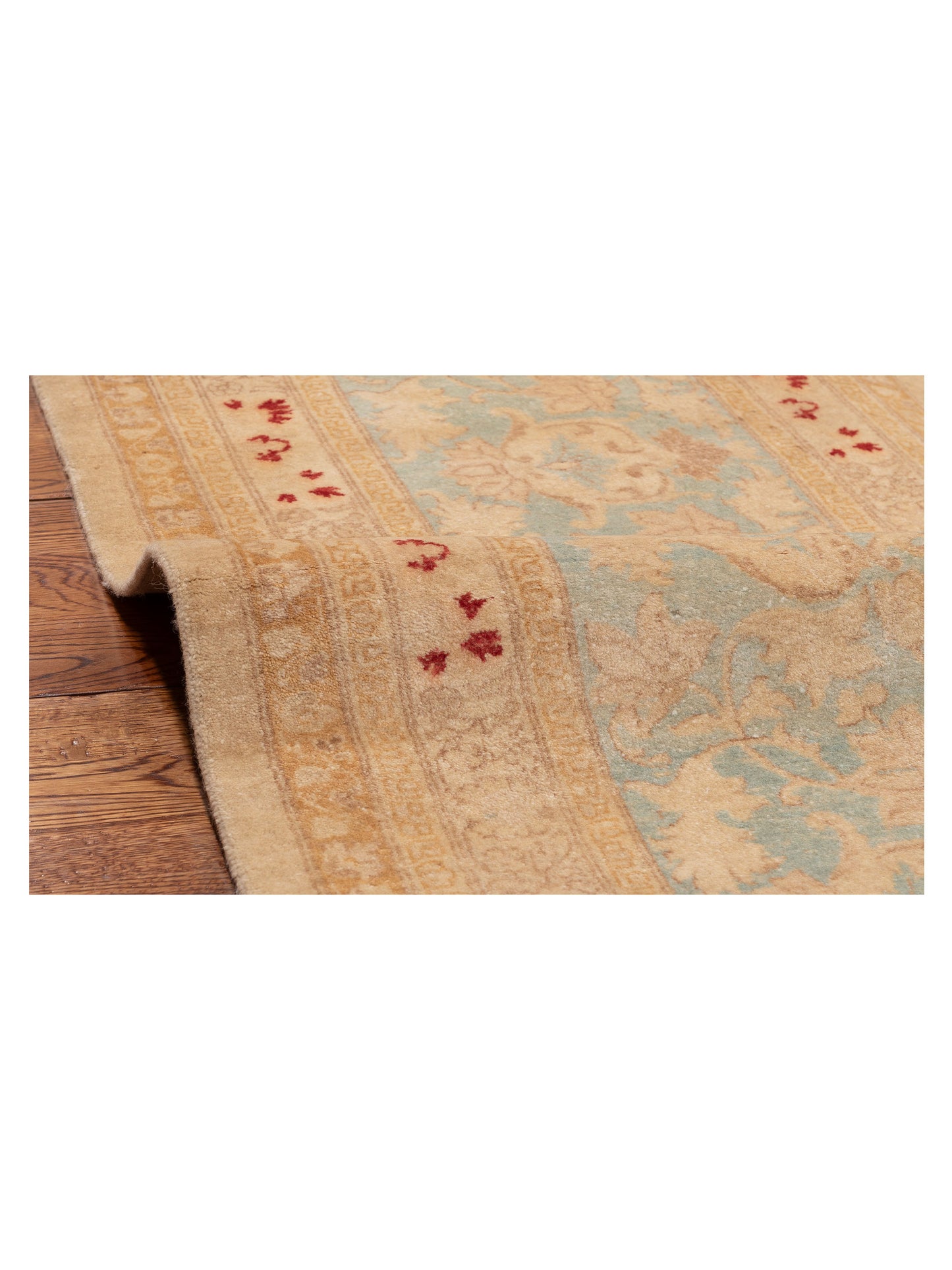 Haji Jalili 111405 Gold Blue 8.2x10.5 Hand Knotted Rug