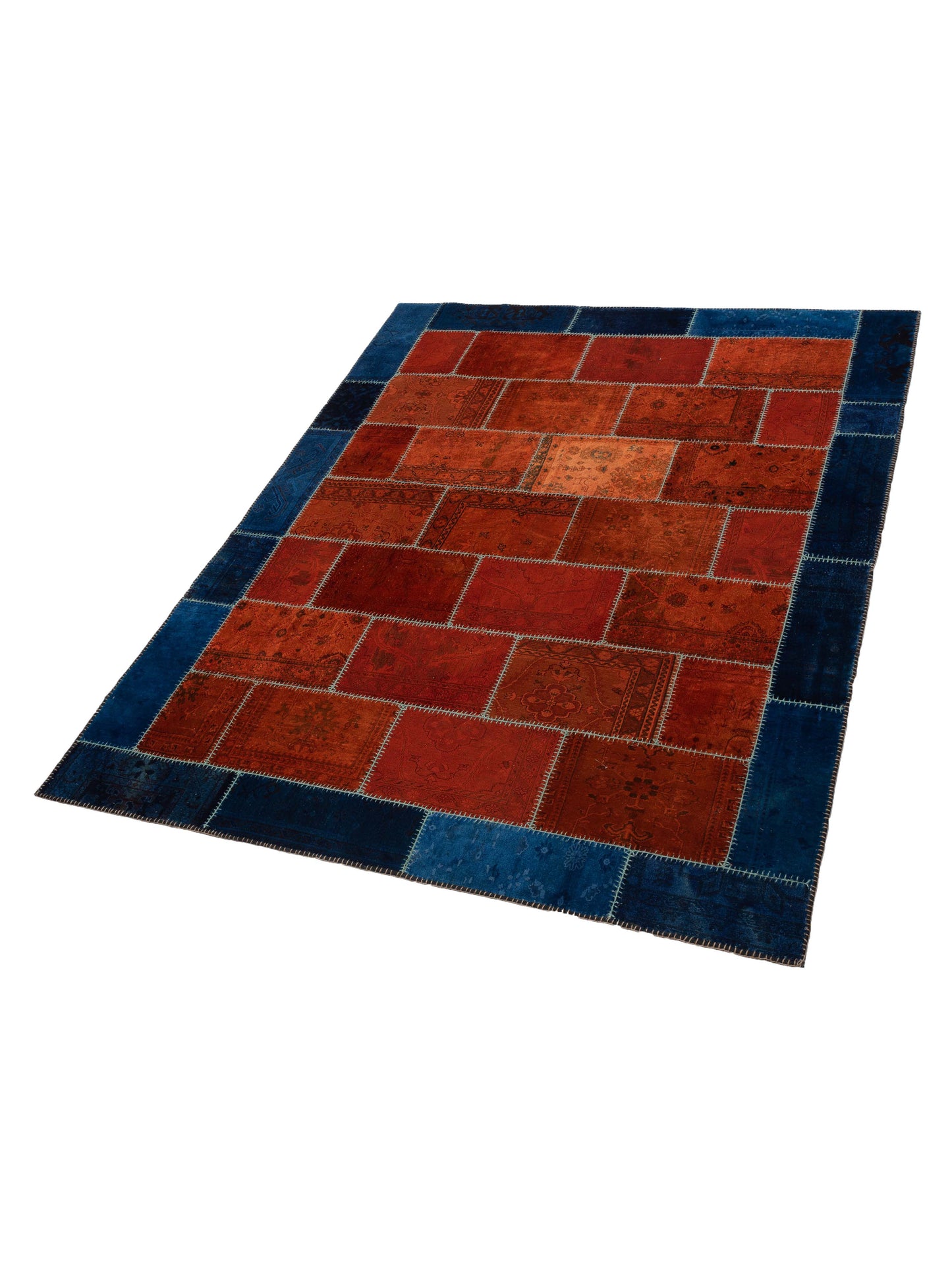 Turkish Vestige Patchwork 114245 Multi 8.7x11.1 Hand Knotted Rug