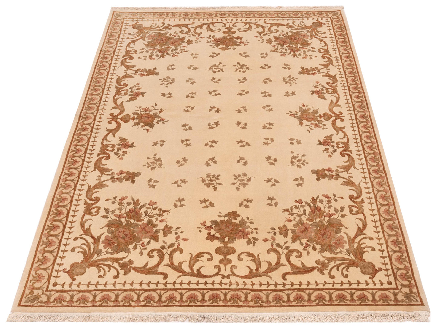 Magnolia 103735 Cream Cream 5.8x7.10 Hand Knotted Rug