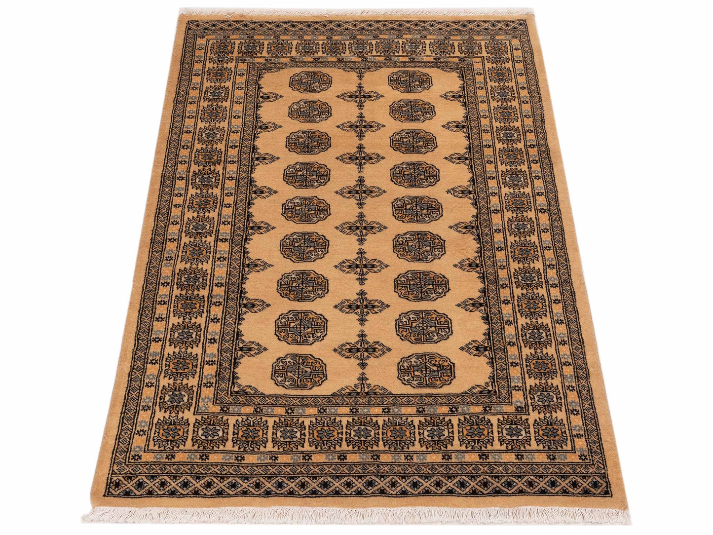 Bokhara 147894 Beige Beige 4x5.9 Hand Knotted Rug
