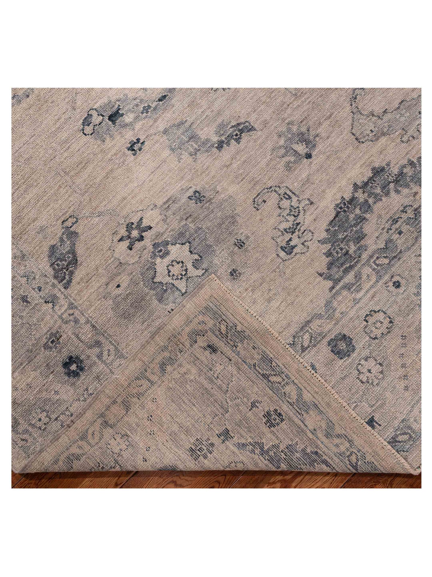 Angora Oushak 156157 Gray Gray 8.1x10.3 Hand Knotted Rug