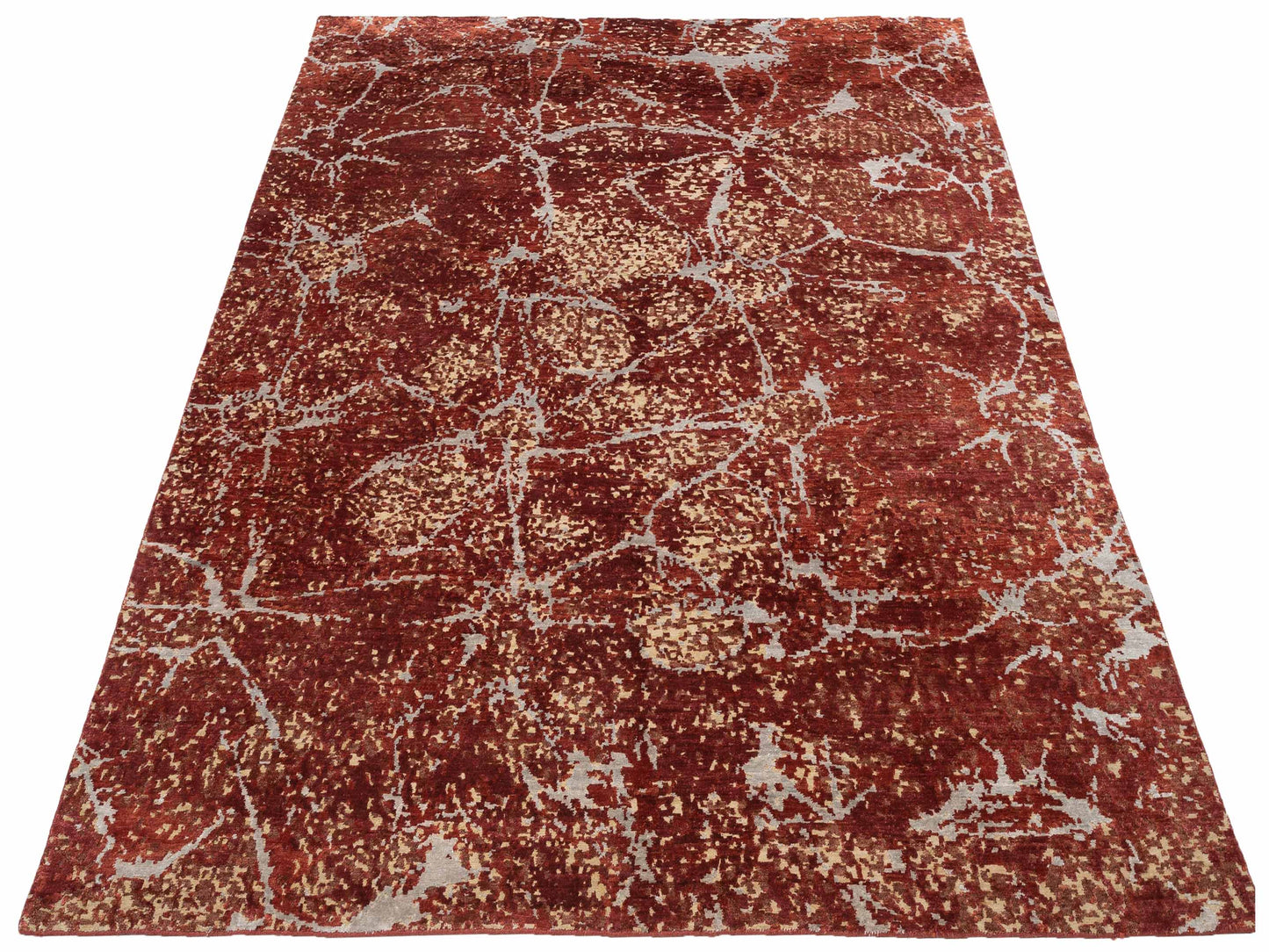 Tibetino 134365 Red 8x9.8 Hand Knotted Rug