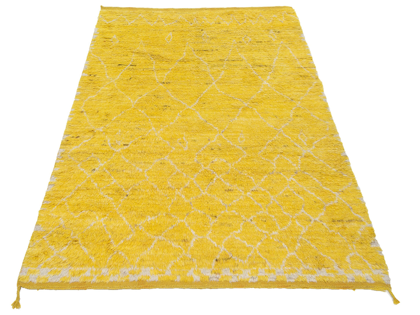 Berber Aspendos Yellow Naturel 6.10x10.1 Hand Knotted Rug