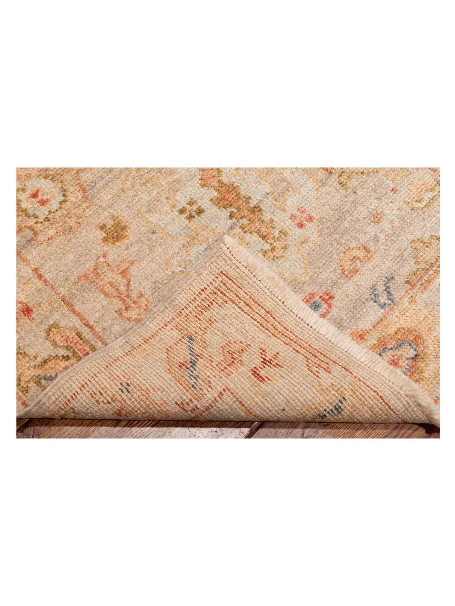 Angora Oushak 149313 Beige Beige 2.7x11.10 Hand Knotted Rug