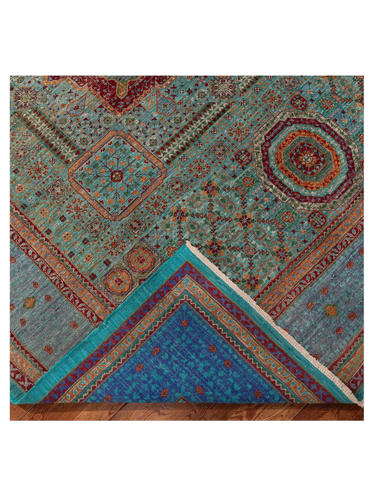 Artisan Mamluk 154720 Blue Purple 8.2x10 Hand Knotted Rug