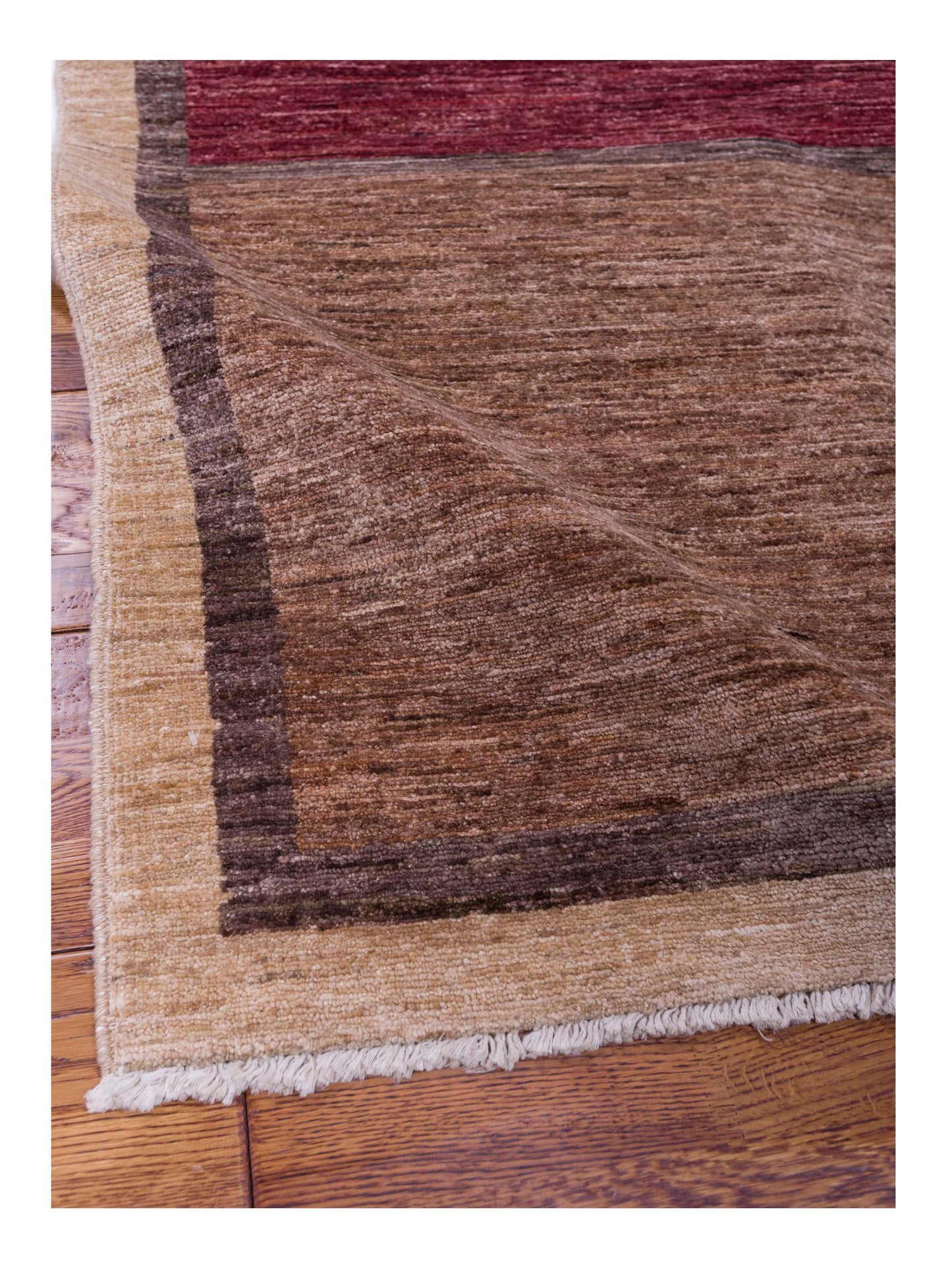 Gabbeh 92376 Brown Red 3.9x5.6 Hand Knotted Rug