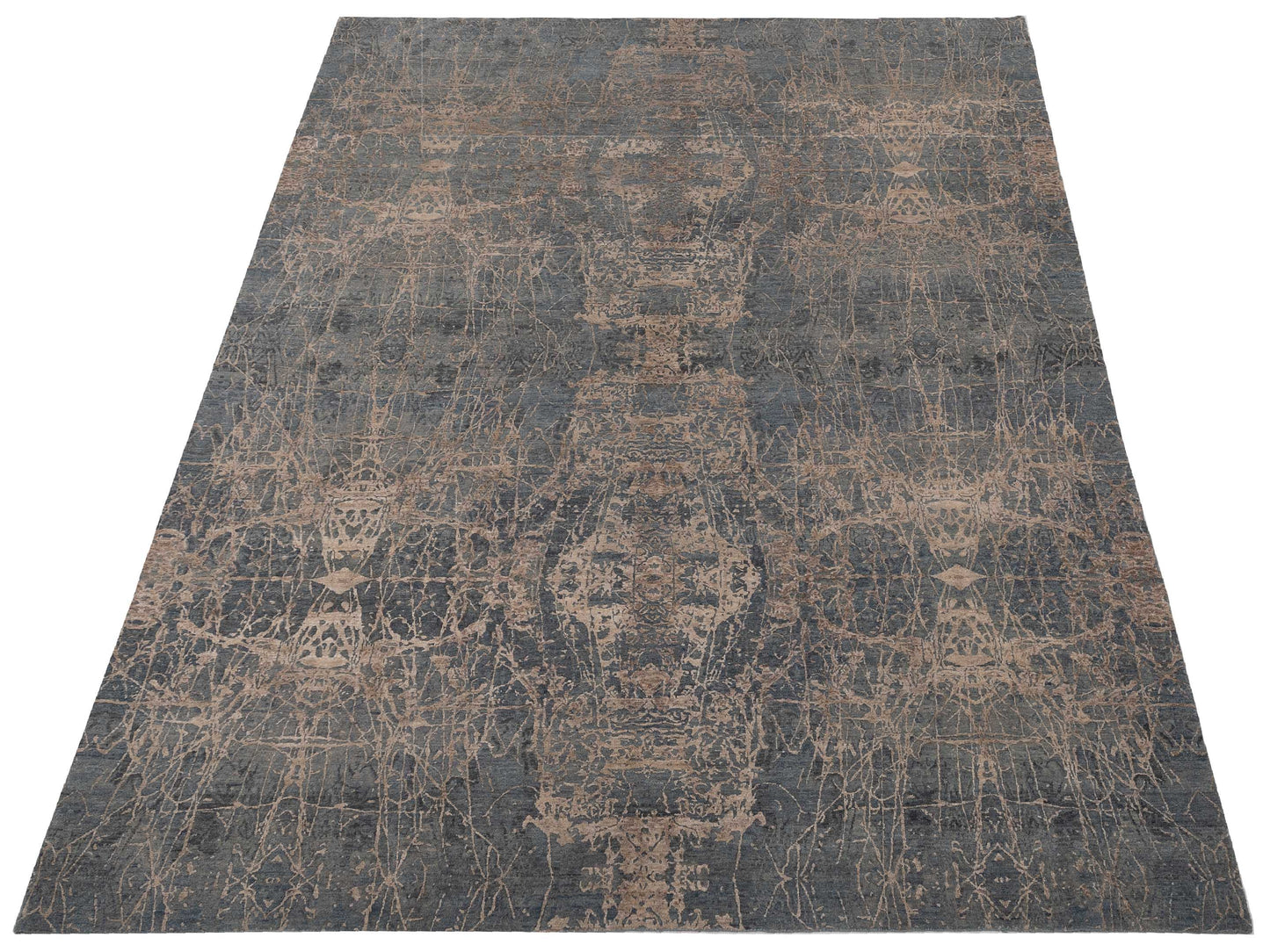 Dazzling 142715 Blue 9.9x13.9 Hand Knotted Rug
