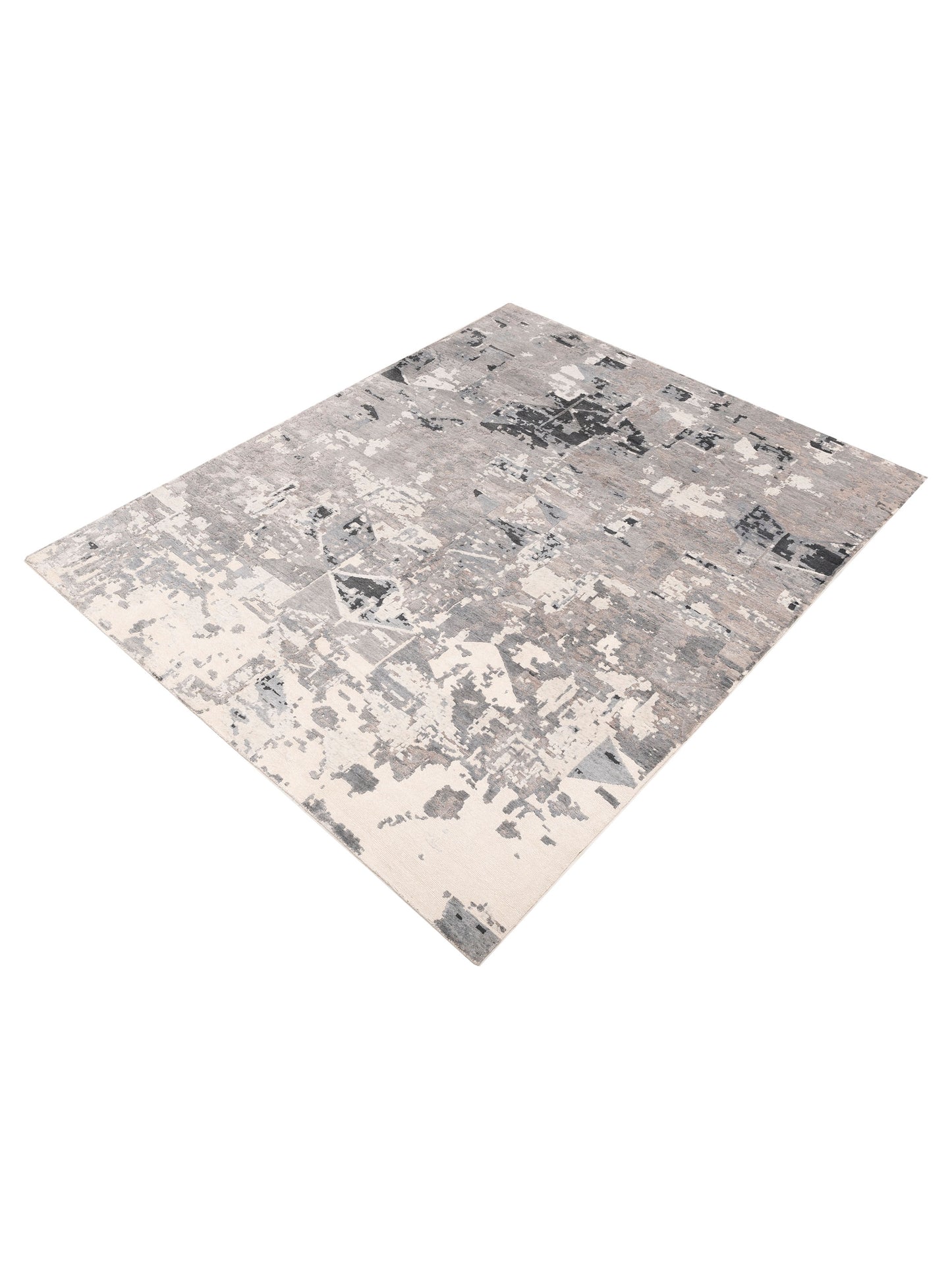 Tibetino 152705 Ivory Gray 8.1x10 Hand Knotted Rug